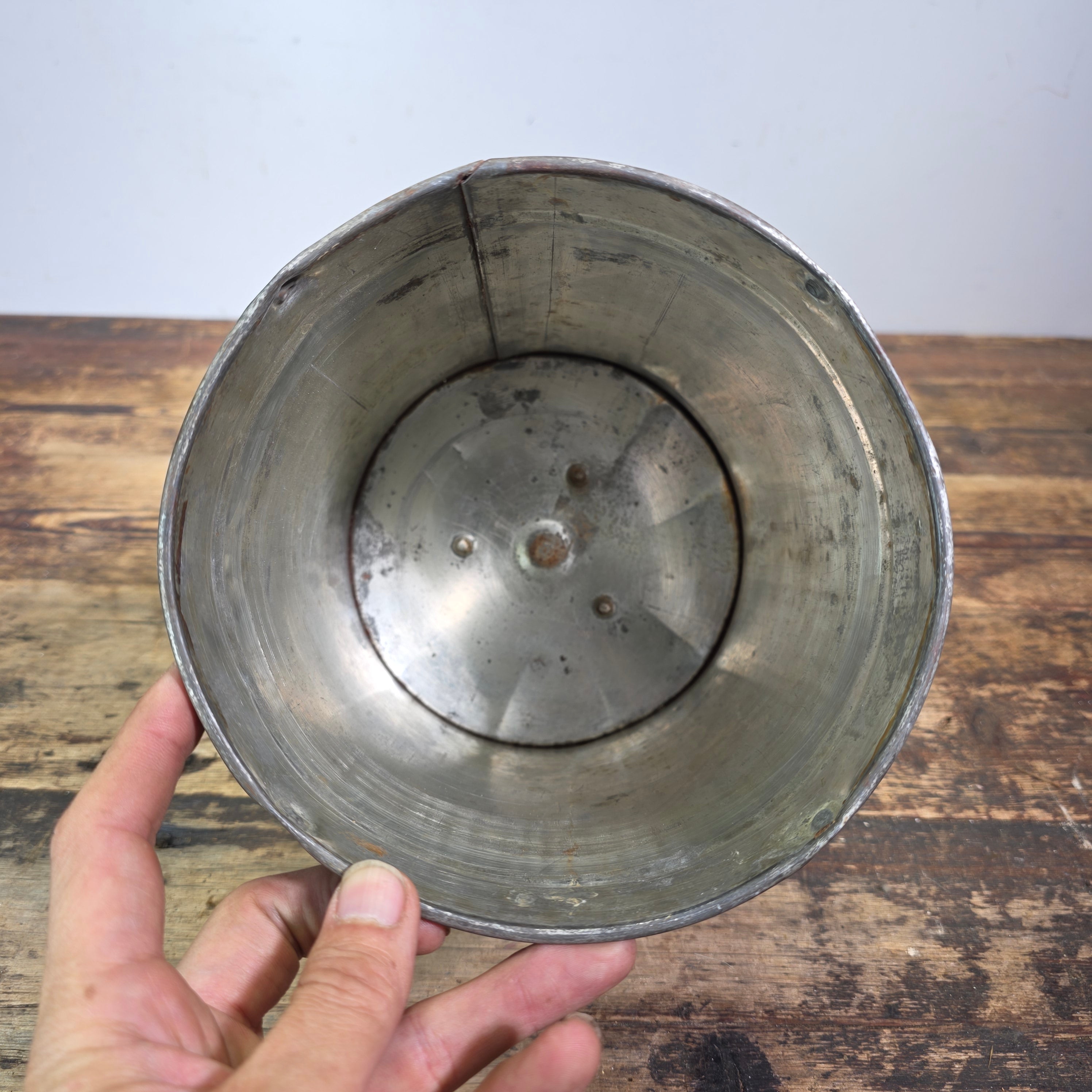 Antique Hand Crank Butter Churn Tin Metal Glass Washer Ice Cream Maker Primitive