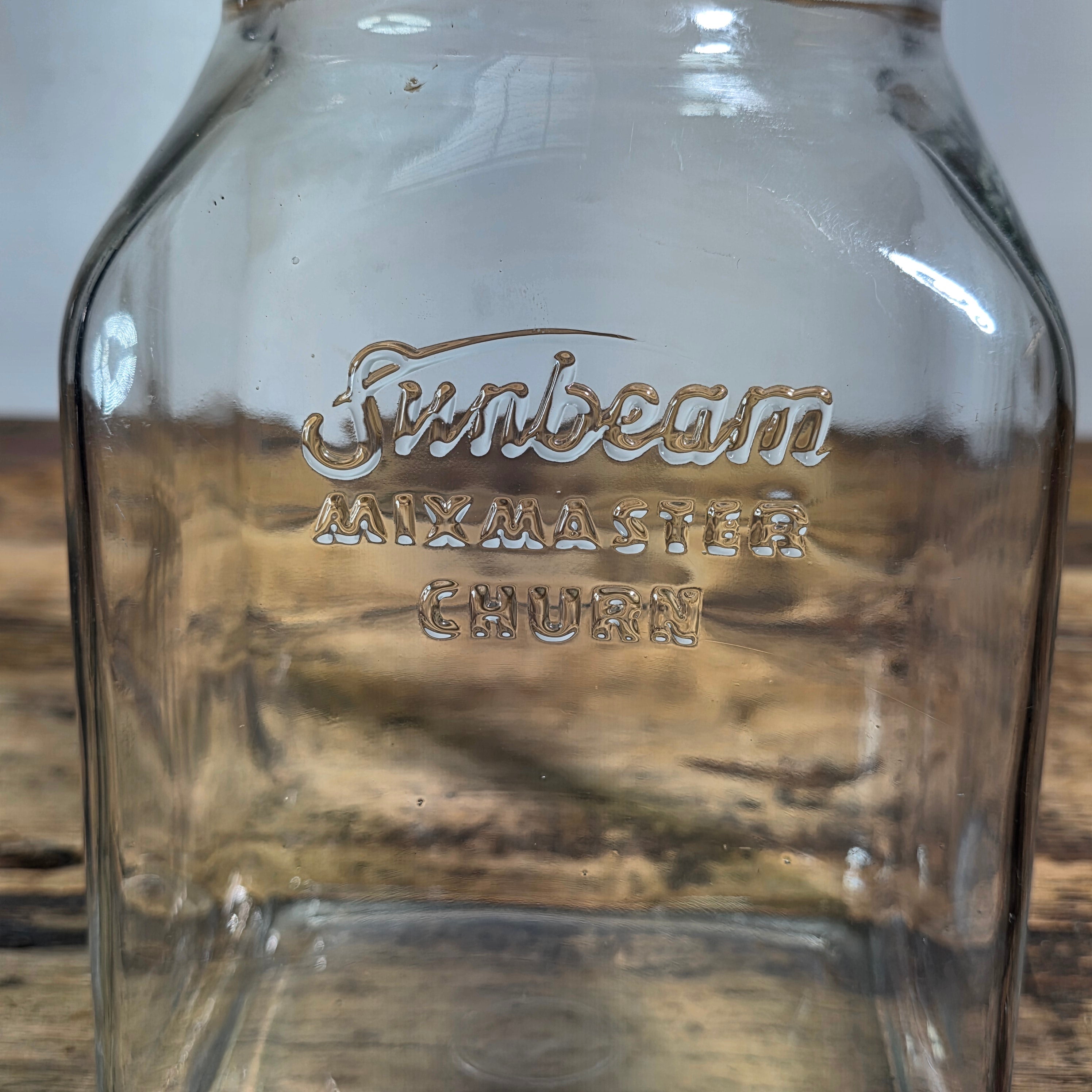 Vintage 1930s Dazey Churn Model B Cast Iron Top Sunbeam Mixmaster Glass Jar Rare