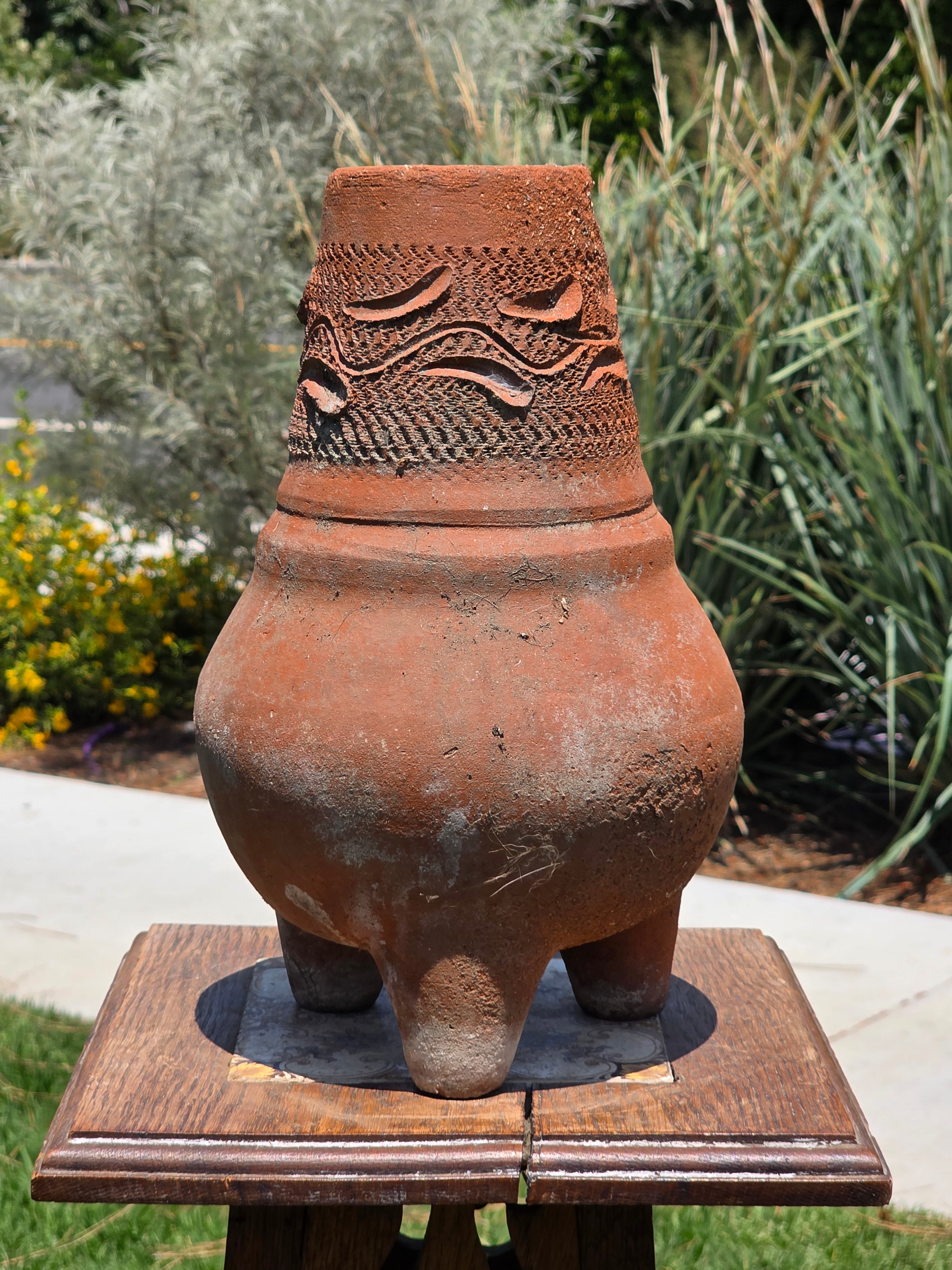 Vintage Mini Chiminea Terracotta Planter Candle Holder Clay Pottery Rustic 12"
