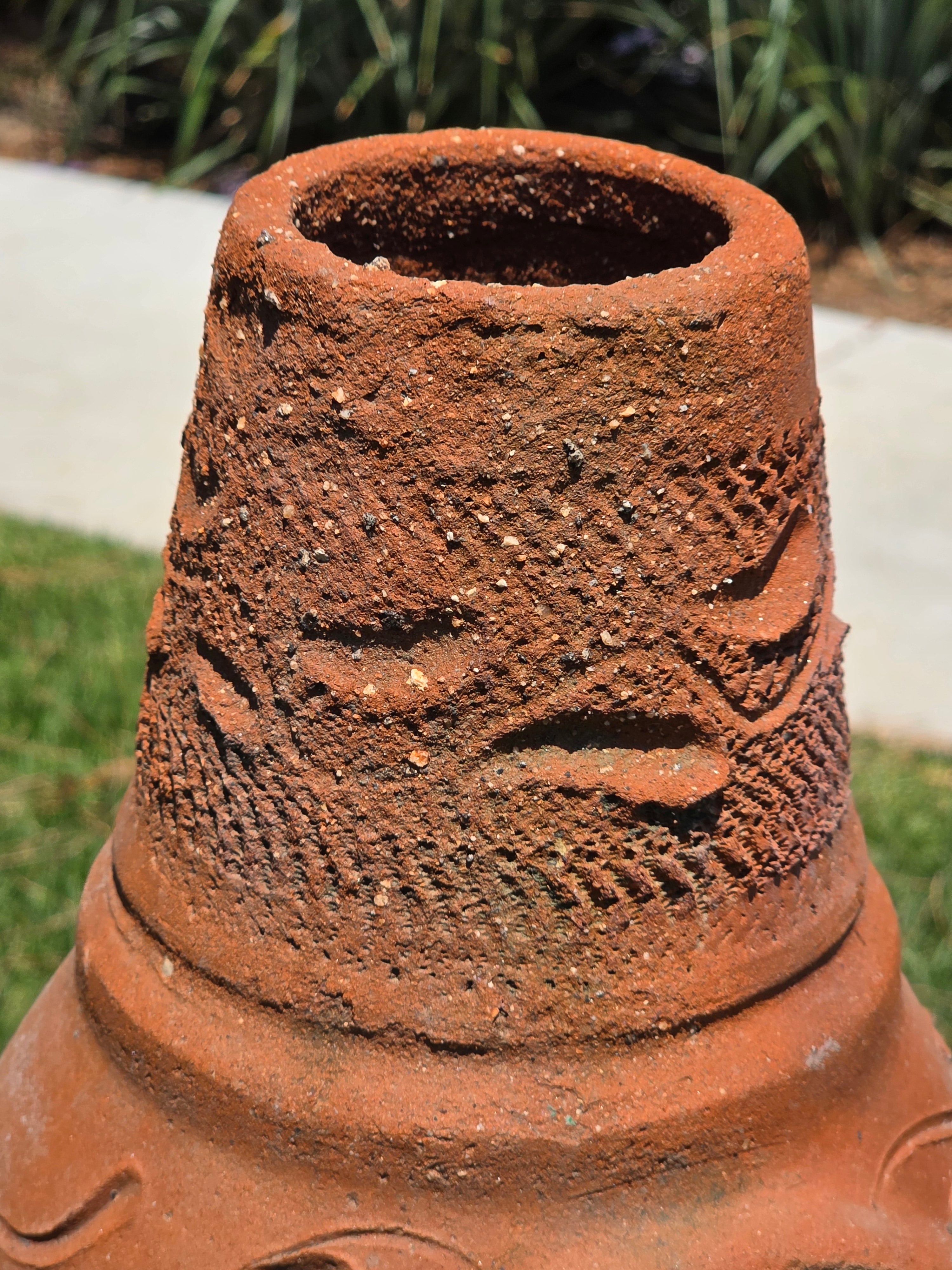 Vintage Mini Chiminea Terracotta Planter Candle Holder Clay Pottery Rustic 12"