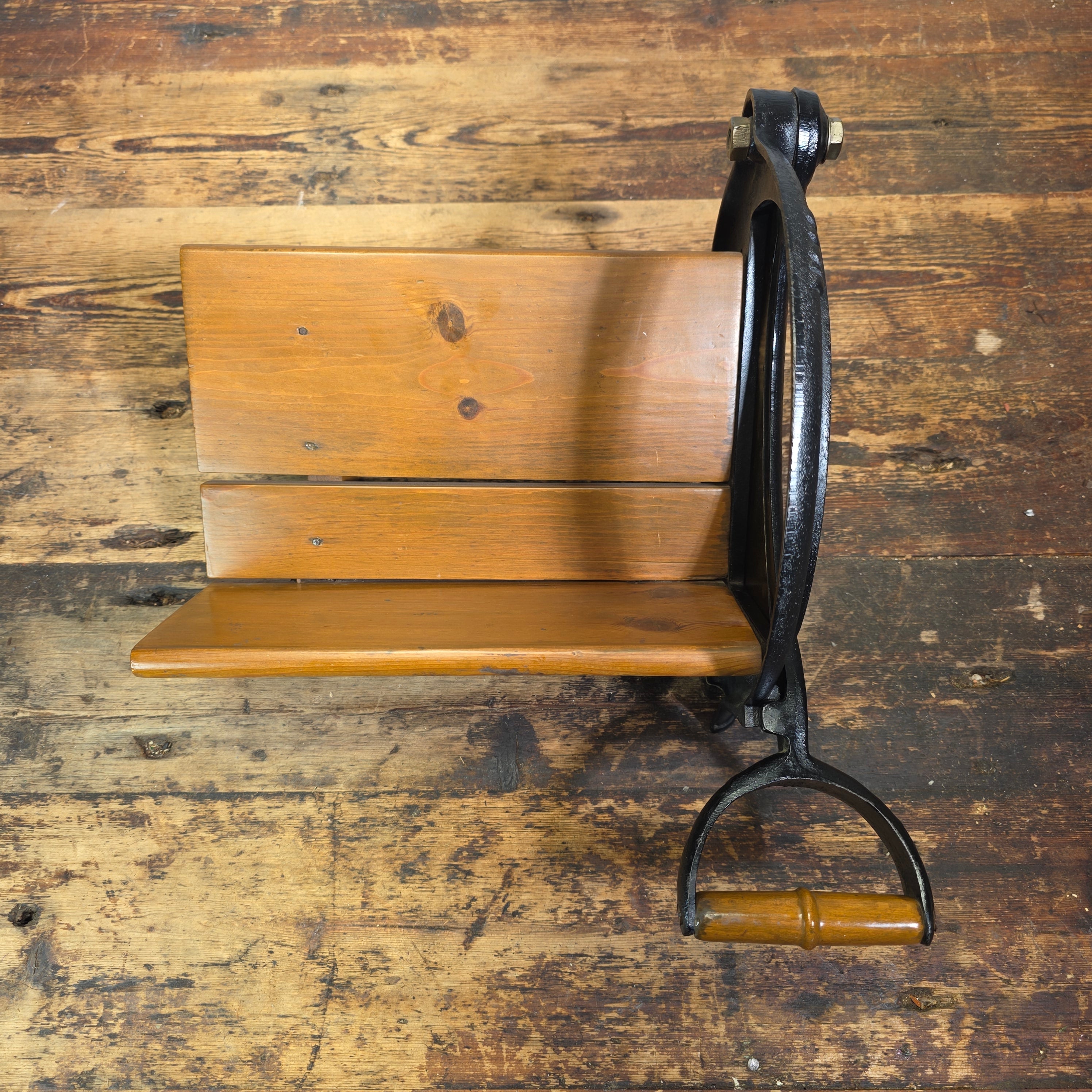 Rare Early VOSS No 6 Bread Slicer Restored Cast Iron Antique Wood Denmark Cutter