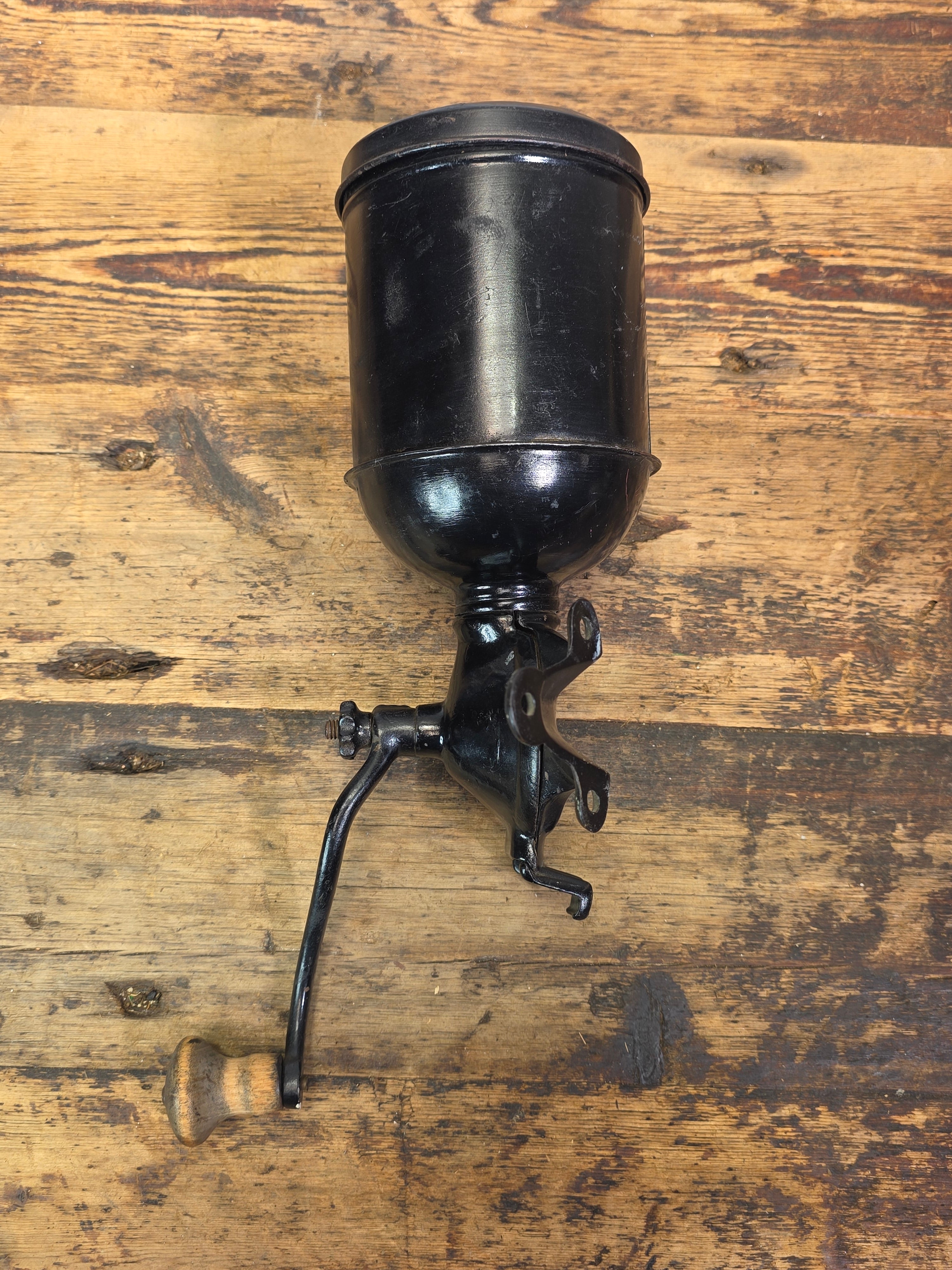 Antique Regal No 44 Cast Iron Wall Mount Coffee Grinder Mill Repainted 1900s