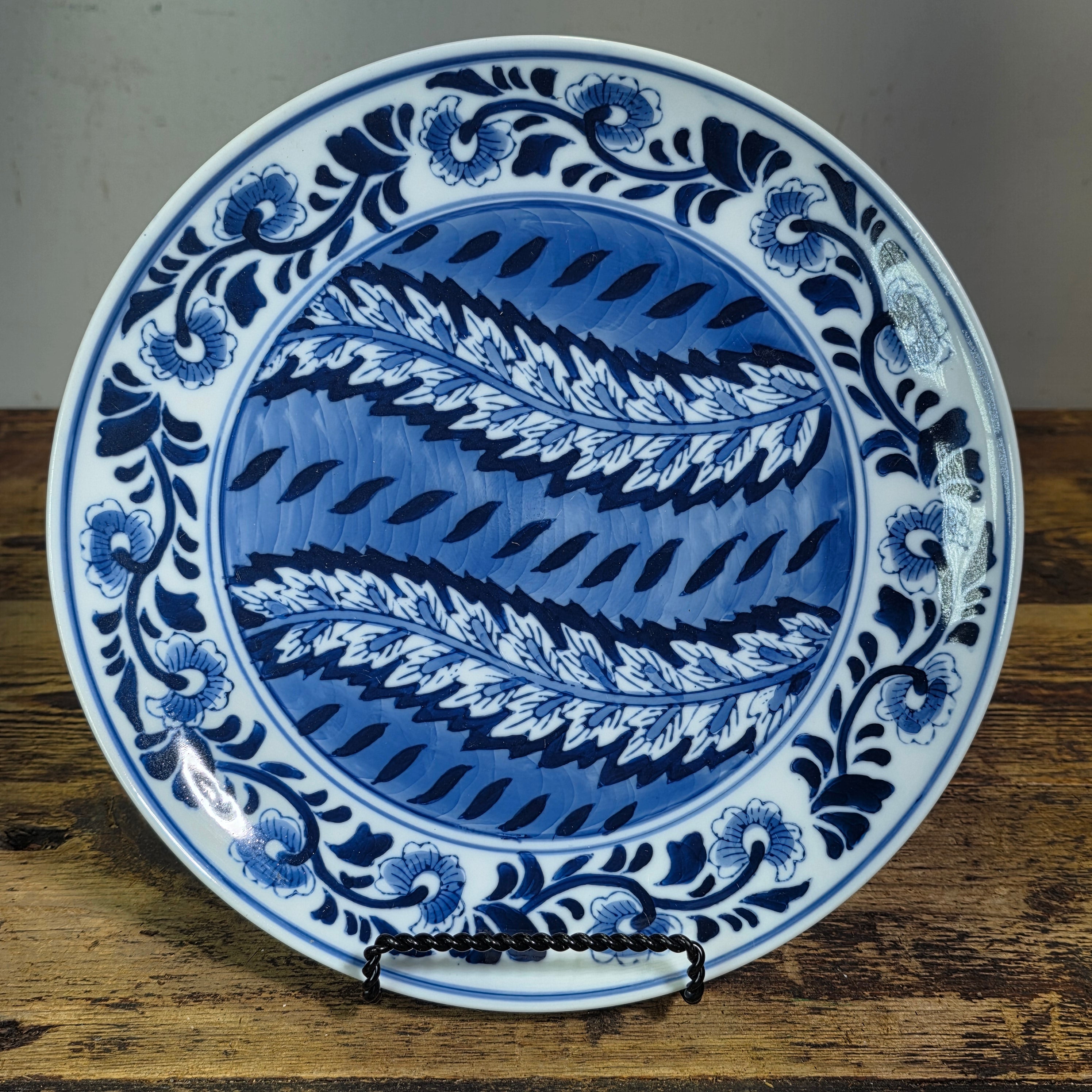 Kafuh Japan Blue White Porcelain Dinner Plates Set 6 Assorted Pattern 10"