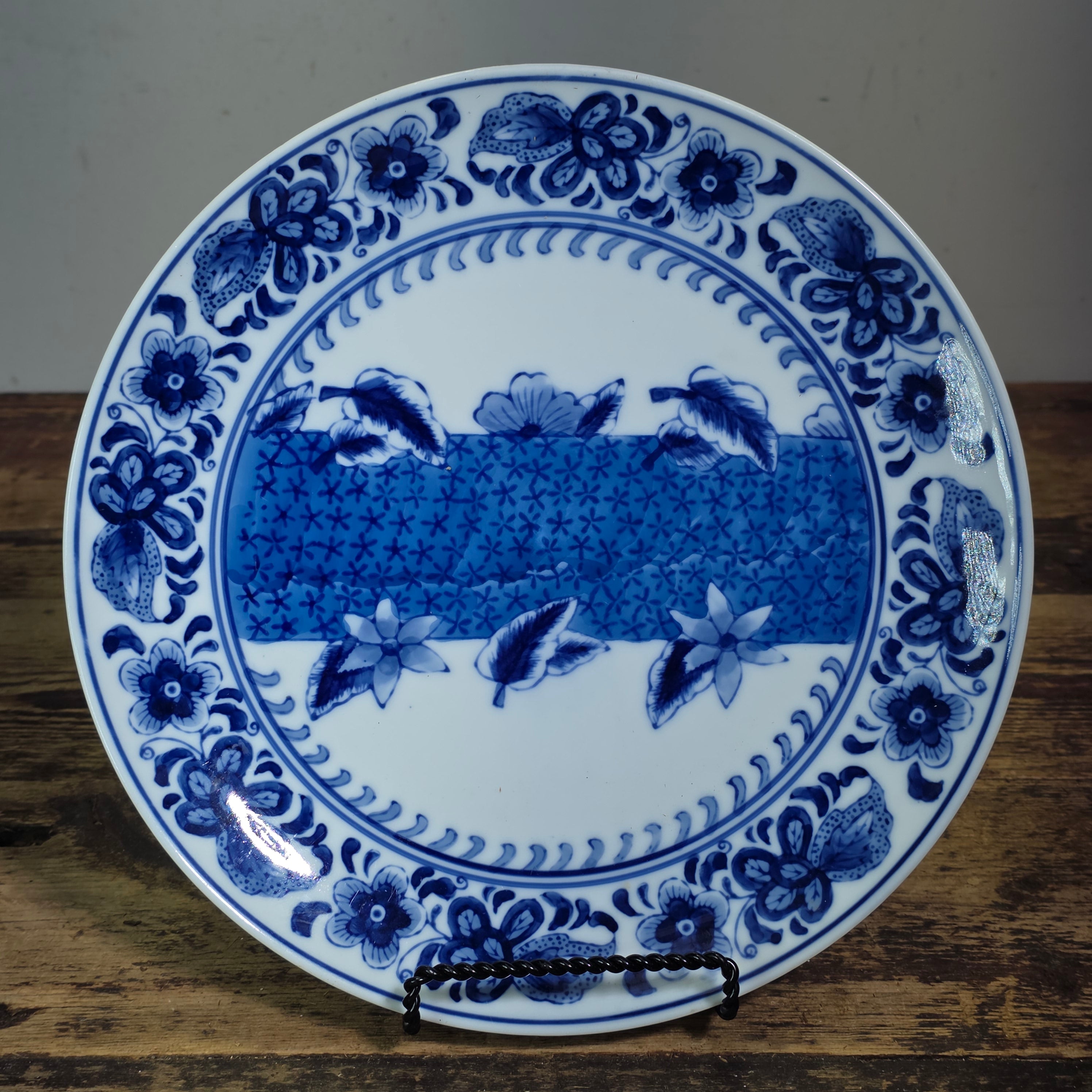 Kafuh Japan Blue White Porcelain Dinner Plates Set 6 Assorted Pattern 10"