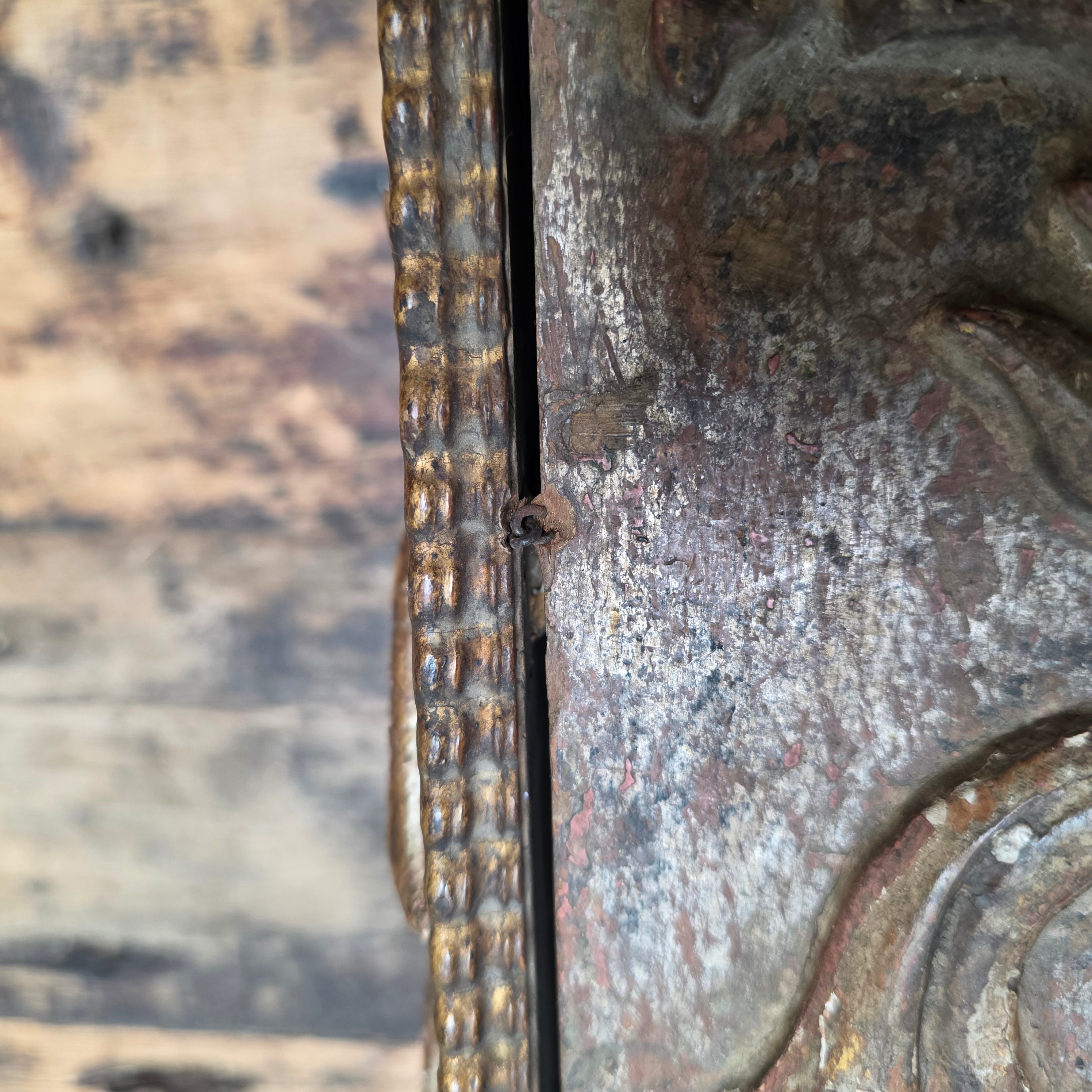 Tabernacle Church Cabinet 1700s Italian Spanish Baroque Carved Wood Wall Gilt