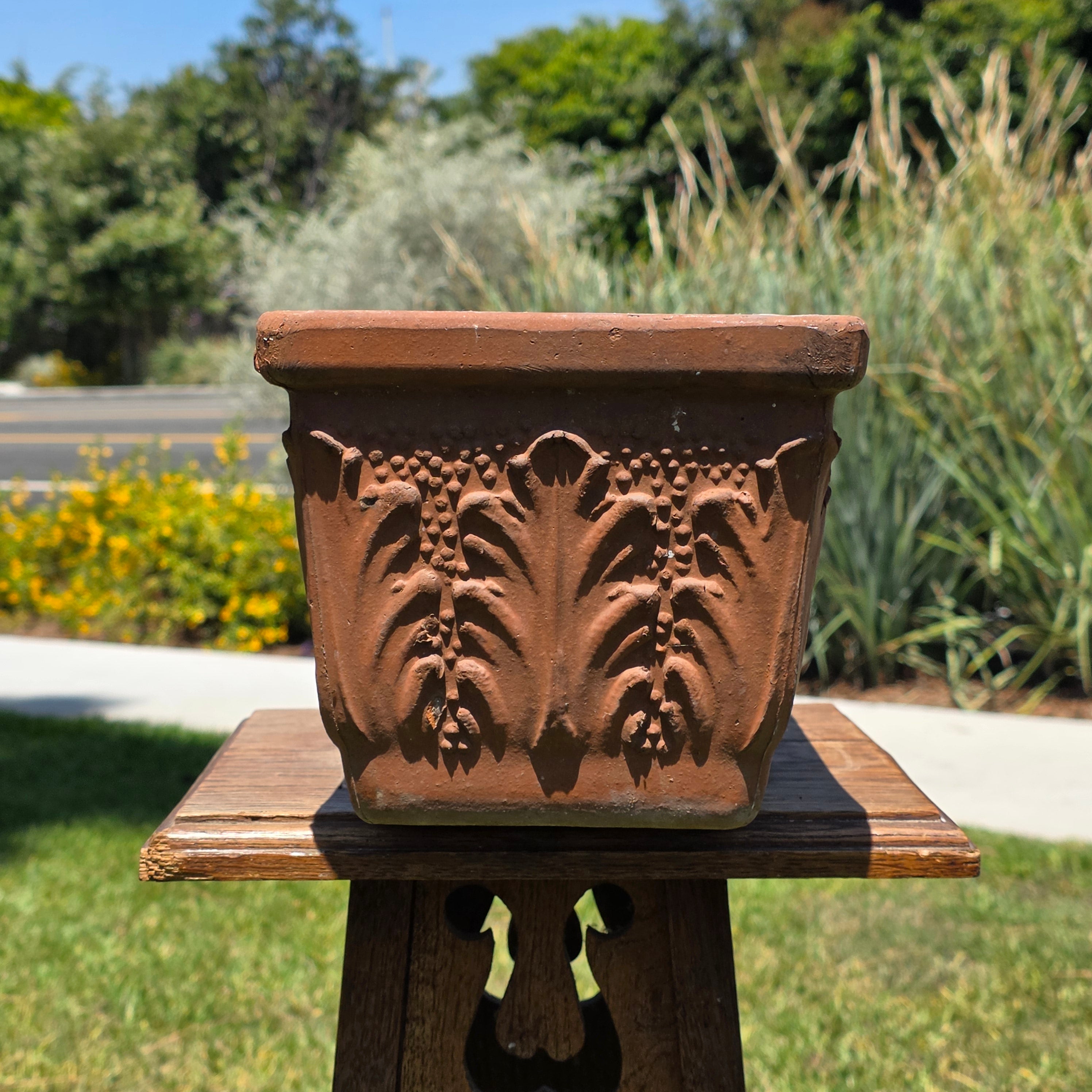 Vintage Italy Terracotta Planter Box Large Rectangular Trough Clay Flower Pot 16"