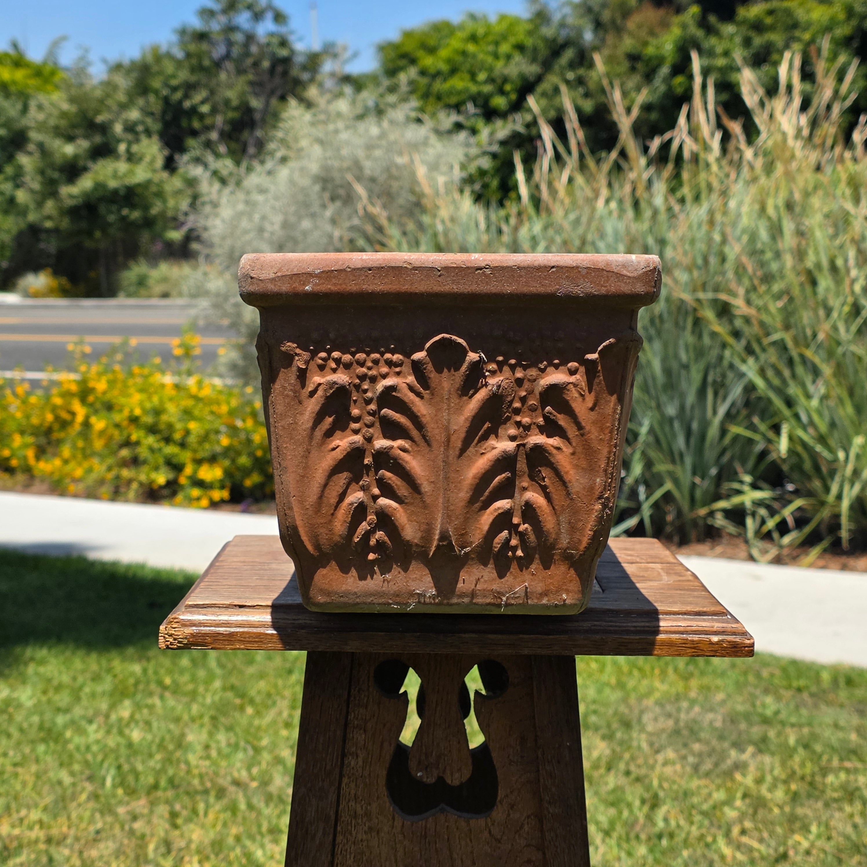 Vintage Italy Terracotta Planter Box Large Rectangular Trough Clay Flower Pot 16"