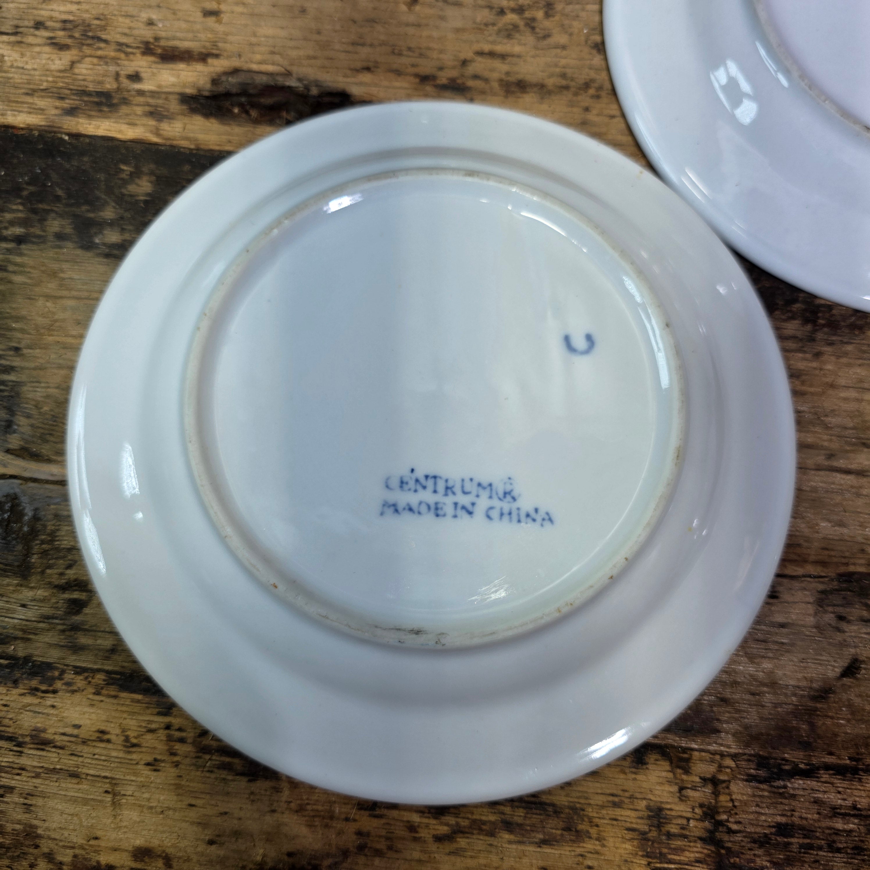 Vintage Kafuh Centrum China Blue White Shonzui Floral Plates 7" Set of 5 Salad