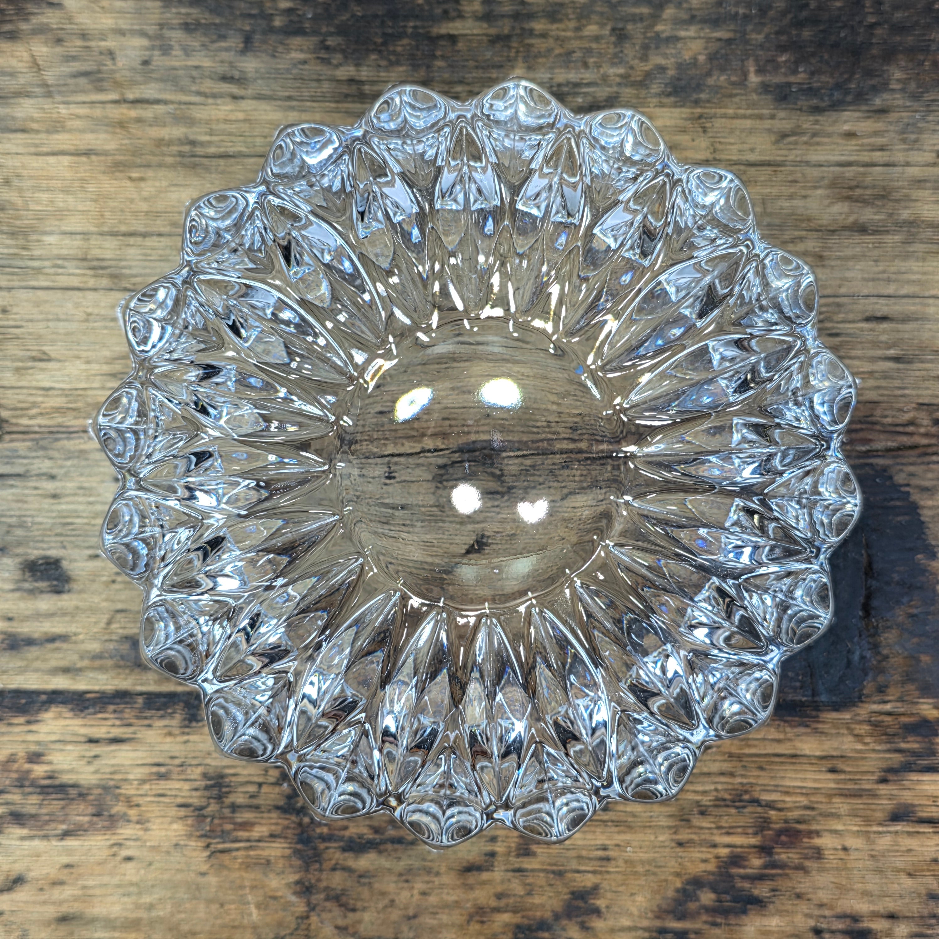 Vintage Gorham Althea Full Lead Crystal Bowl Candy Nuts Trinket Dish Germany