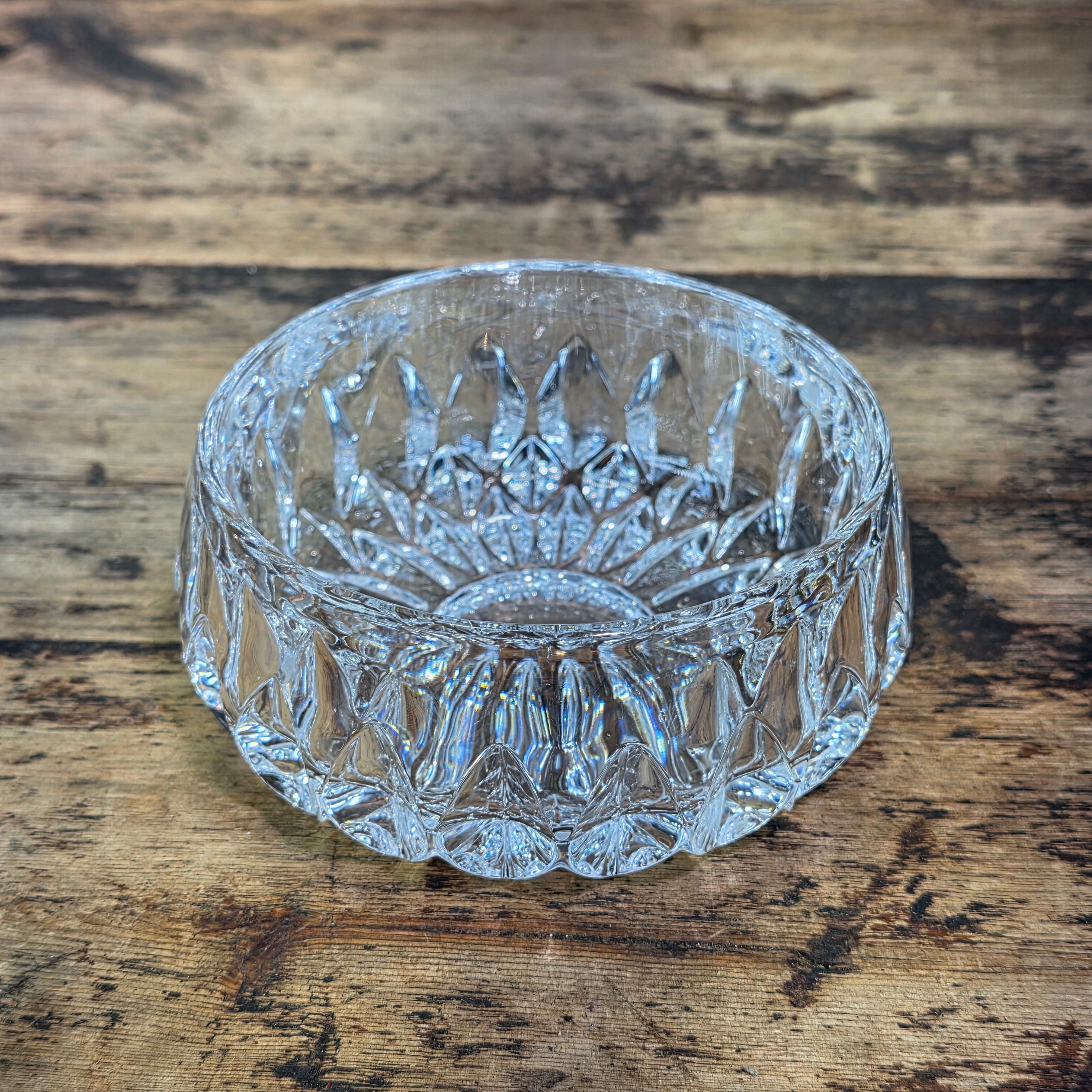 Vintage Gorham Althea Full Lead Crystal Bowl Candy Nuts Trinket Dish Germany
