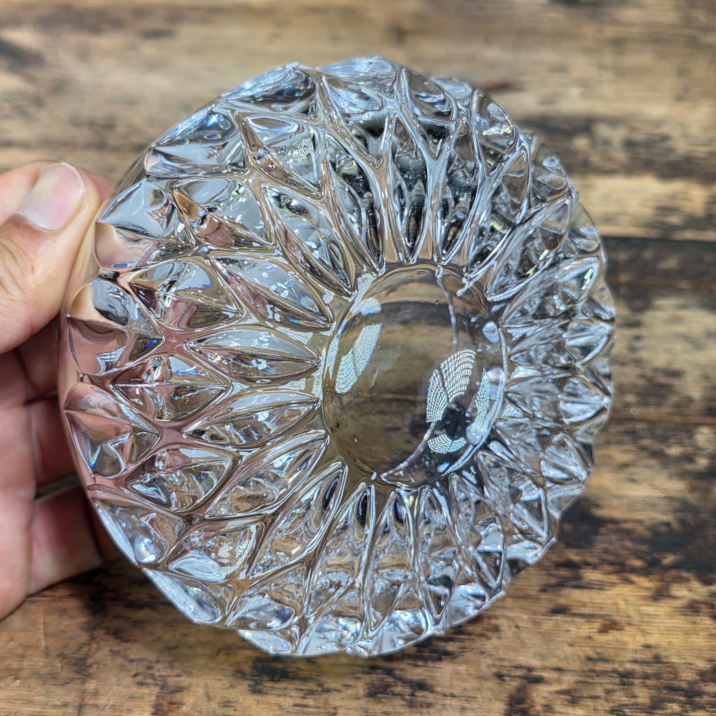 Vintage Gorham Althea Full Lead Crystal Bowl Candy Nuts Trinket Dish Germany