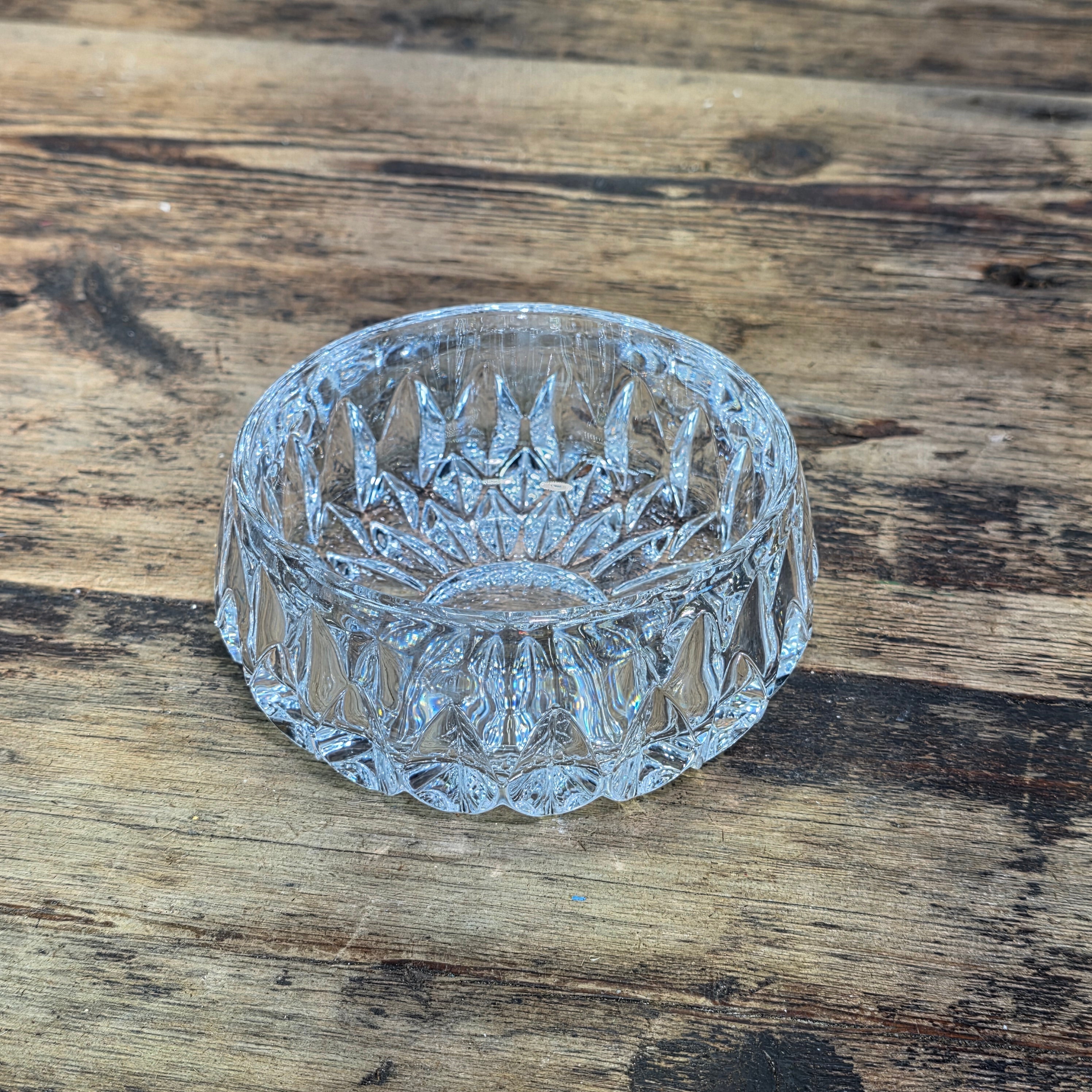 Vintage Gorham Althea Full Lead Crystal Bowl Candy Nuts Trinket Dish Germany