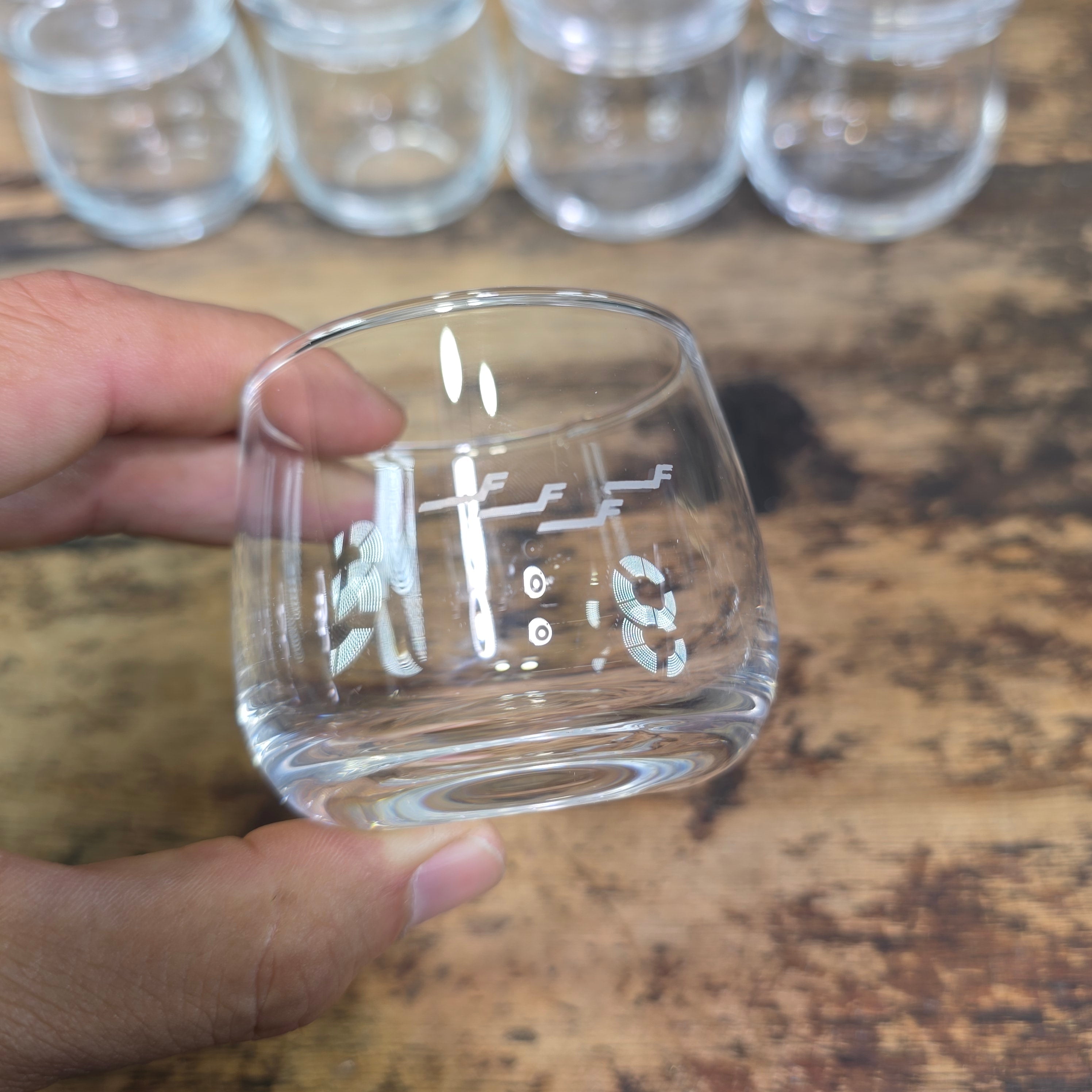 Vintage Finnair iittala Clear Glass Tumbler Aviation Collectible 4oz 1pc