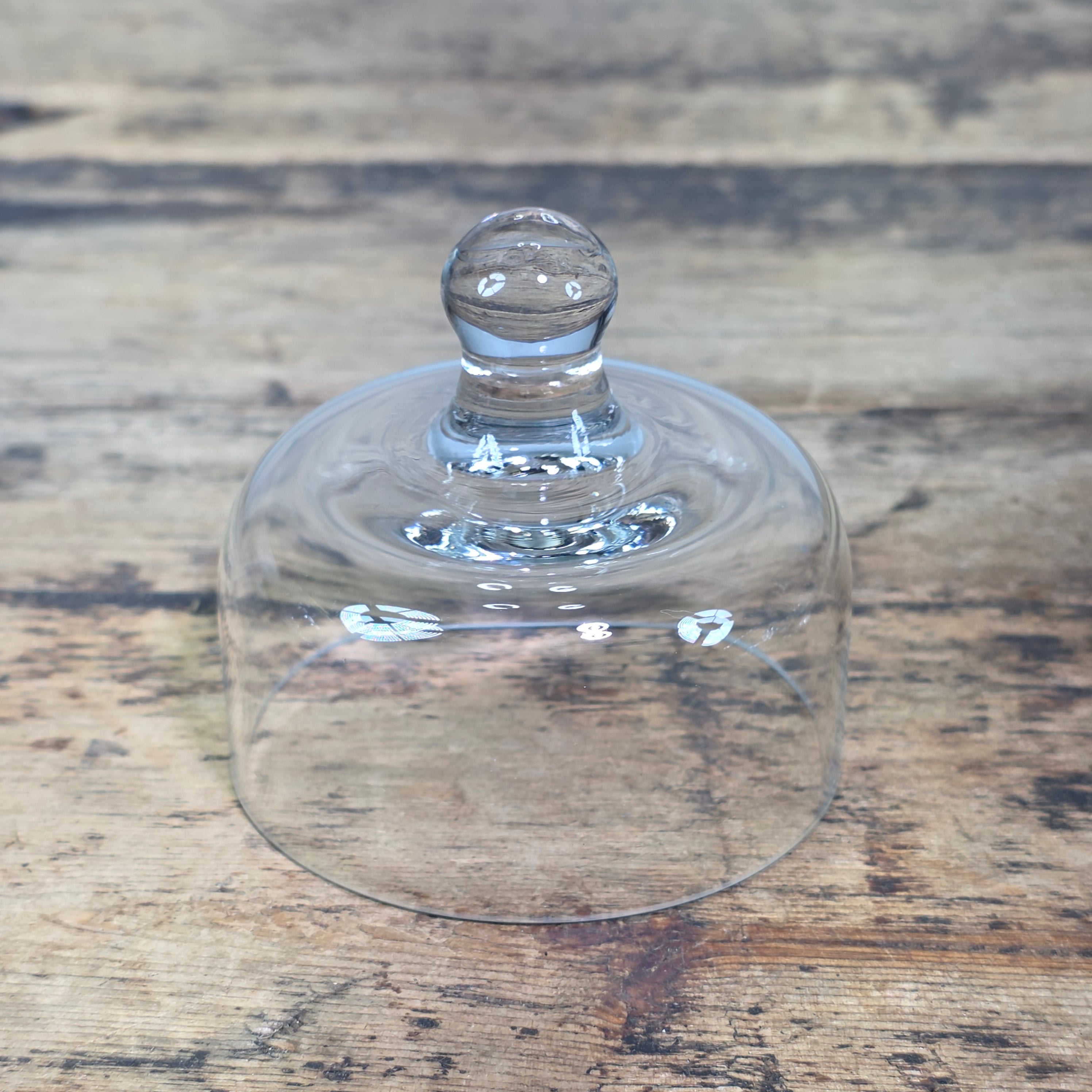 Vintage Anchor Hocking Presence Clear Glass Individual Round Mini Butter Dish
