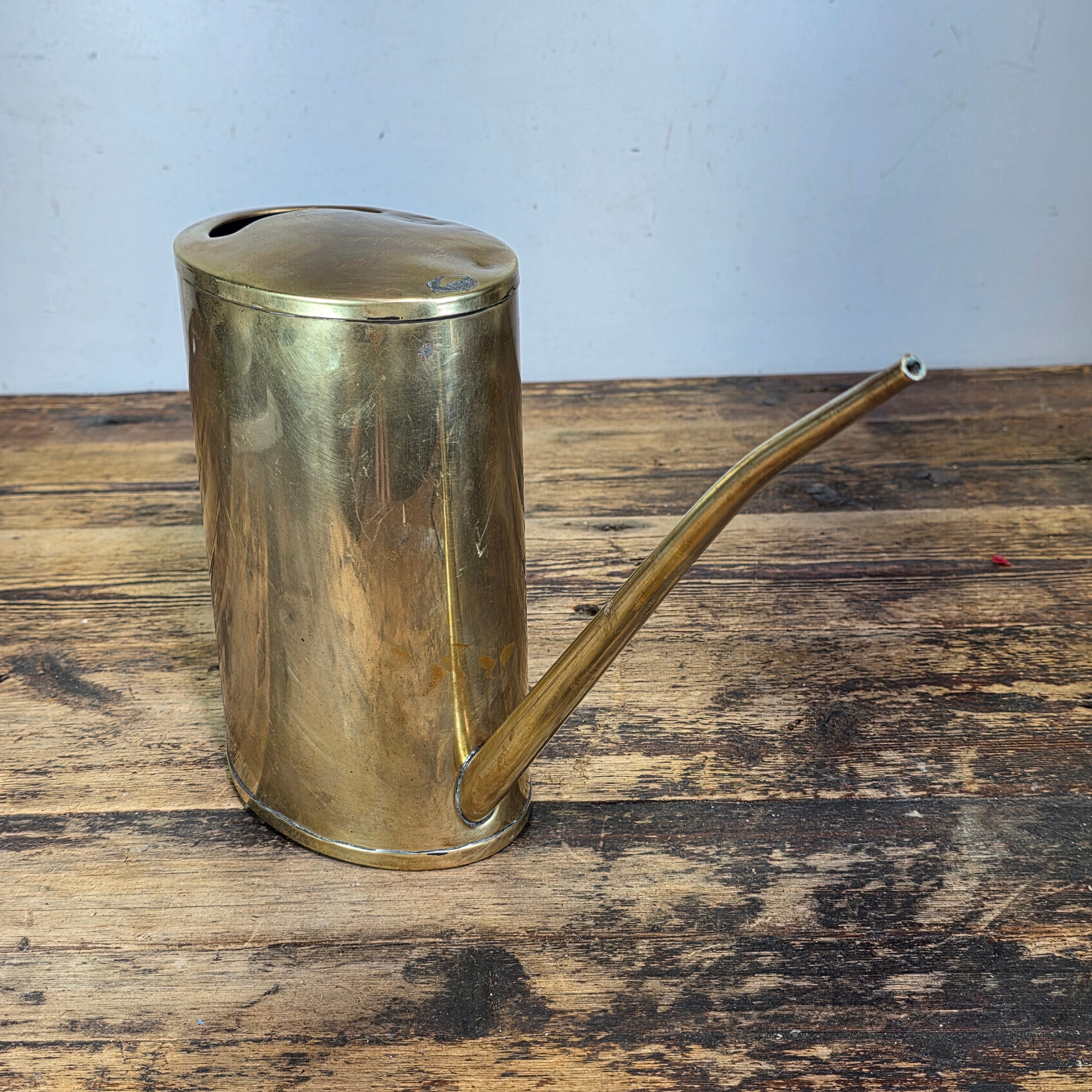 Vintage Brass Oiler Long Spout Indoor Watering Can Steampunk Planter No Handle