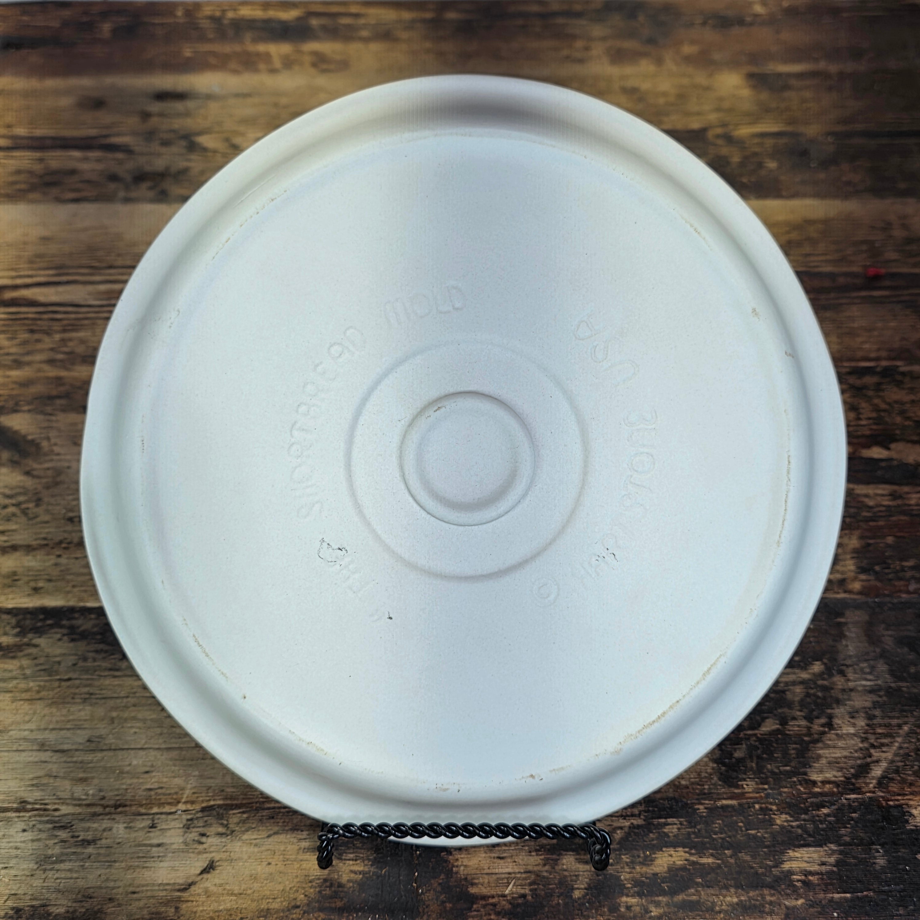 Vintage Hartstone Shortbread Mold Heart Floral Stoneware Baking Pan Pottery 10"