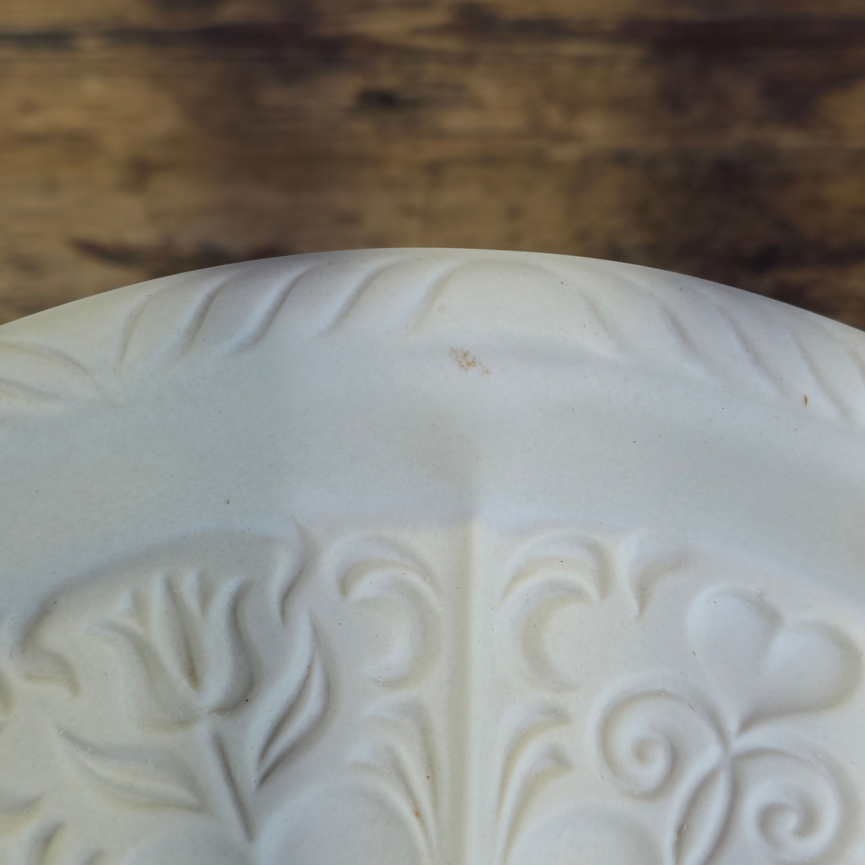 Vintage Hartstone Shortbread Mold Heart Floral Stoneware Baking Pan Pottery 10"