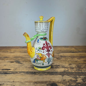Vtg Fratelli Fanciullacci Raffaellesco Dragon Majolica Pitcher Signed FF Italy
