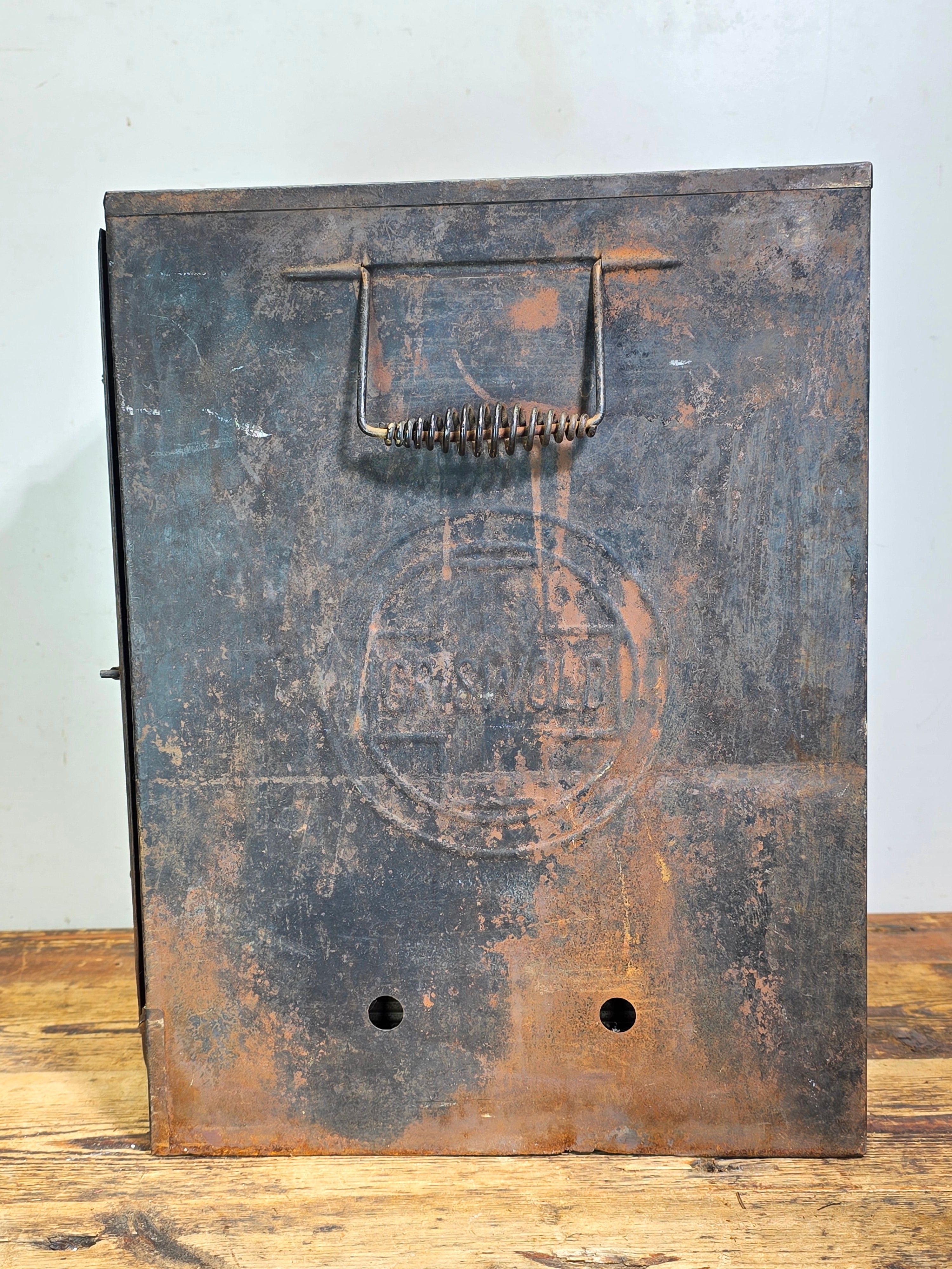Antique Griswold BOLO 125 Oven AB Stove Co Battle Creek Cast Iron Door Vintage