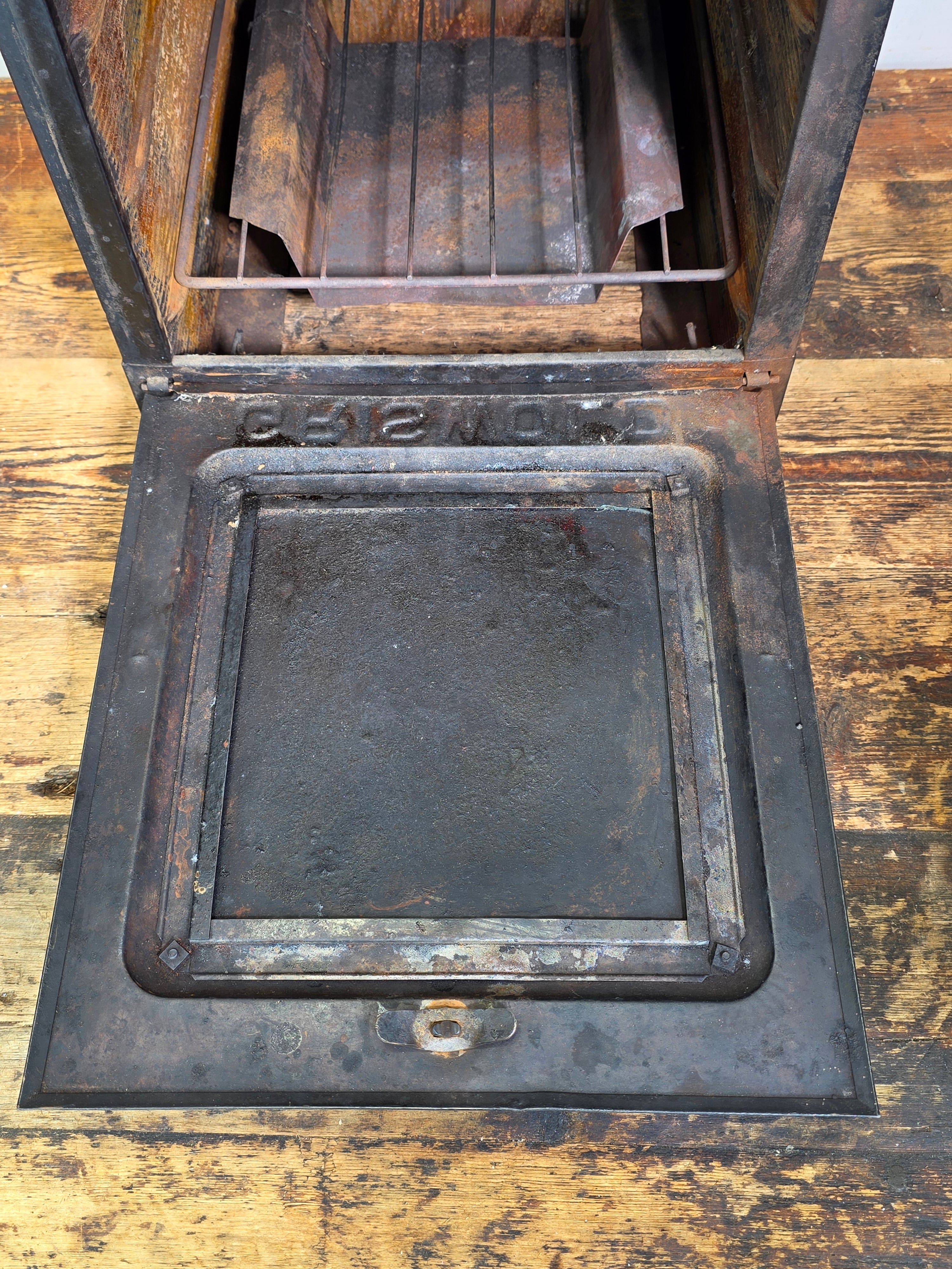 Antique Griswold BOLO 125 Oven AB Stove Co Battle Creek Cast Iron Door Vintage