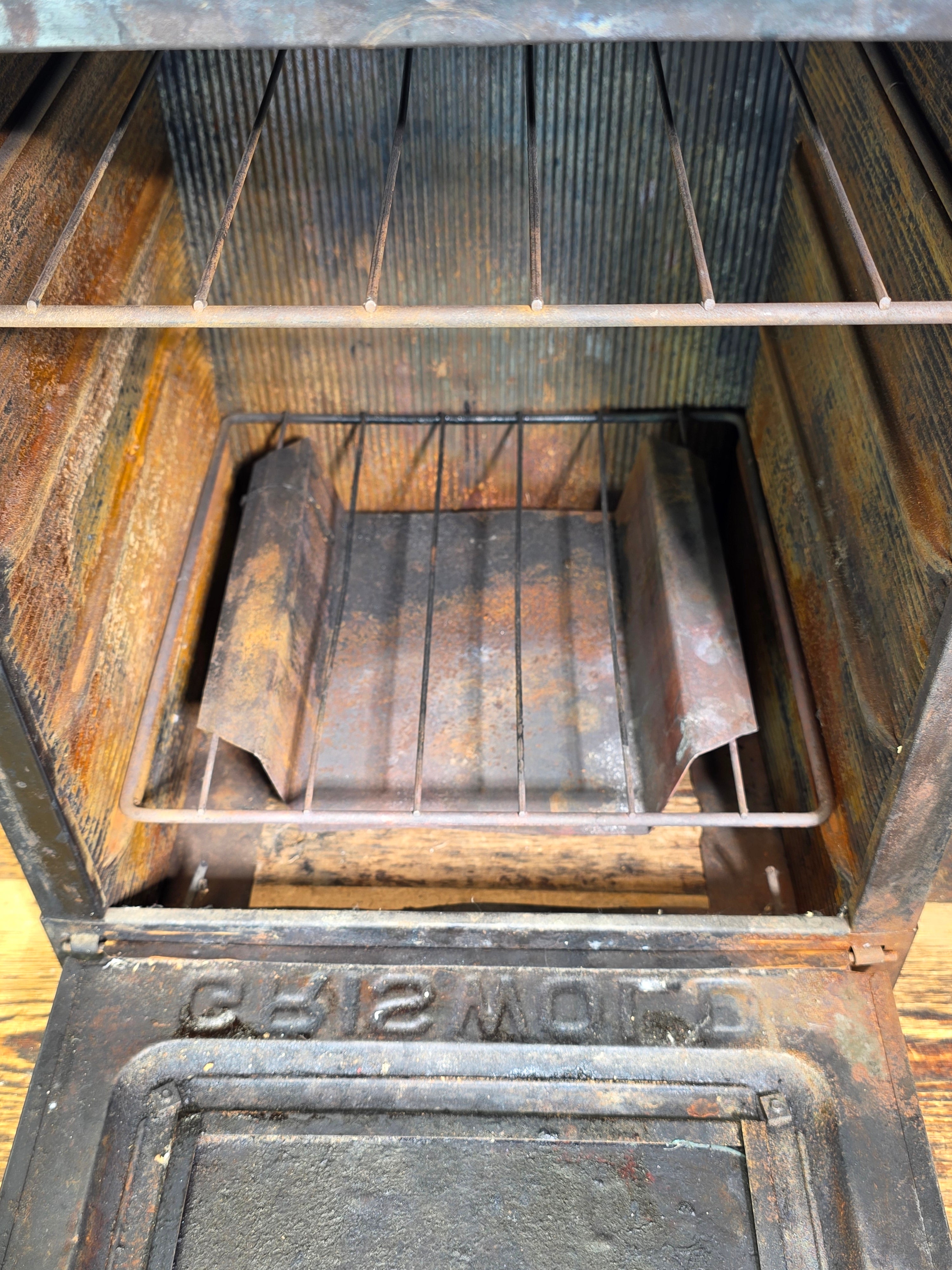 Antique Griswold BOLO 125 Oven AB Stove Co Battle Creek Cast Iron Door Vintage
