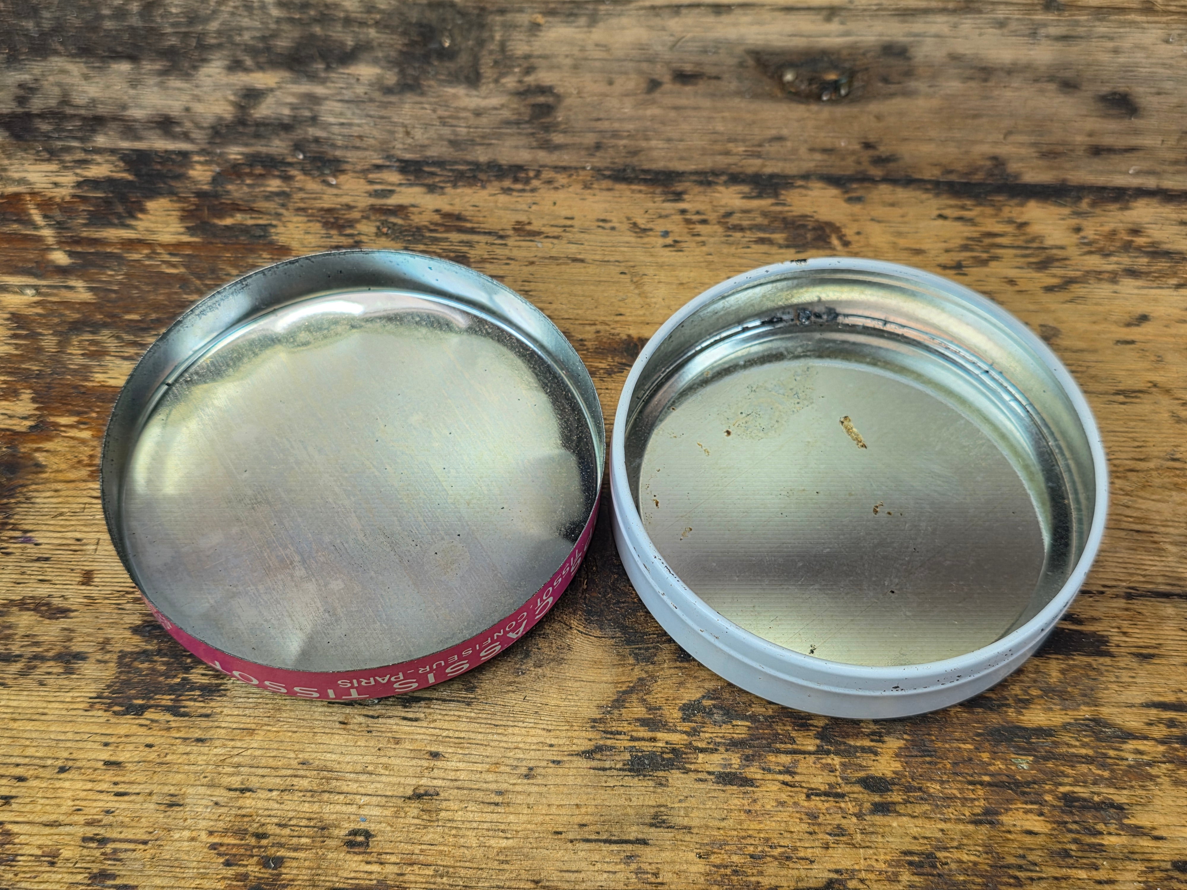 Vintage Tissot Black Currant Cassis Candy Tin Metal France Confiseur Paris (A)