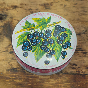 Vintage Tissot Black Currant Cassis Candy Tin Metal France Confiseur Paris (F)