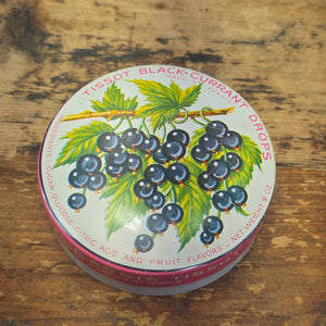 Vintage Tissot Black Currant Cassis Candy Tin Metal France Confiseur Paris (G)