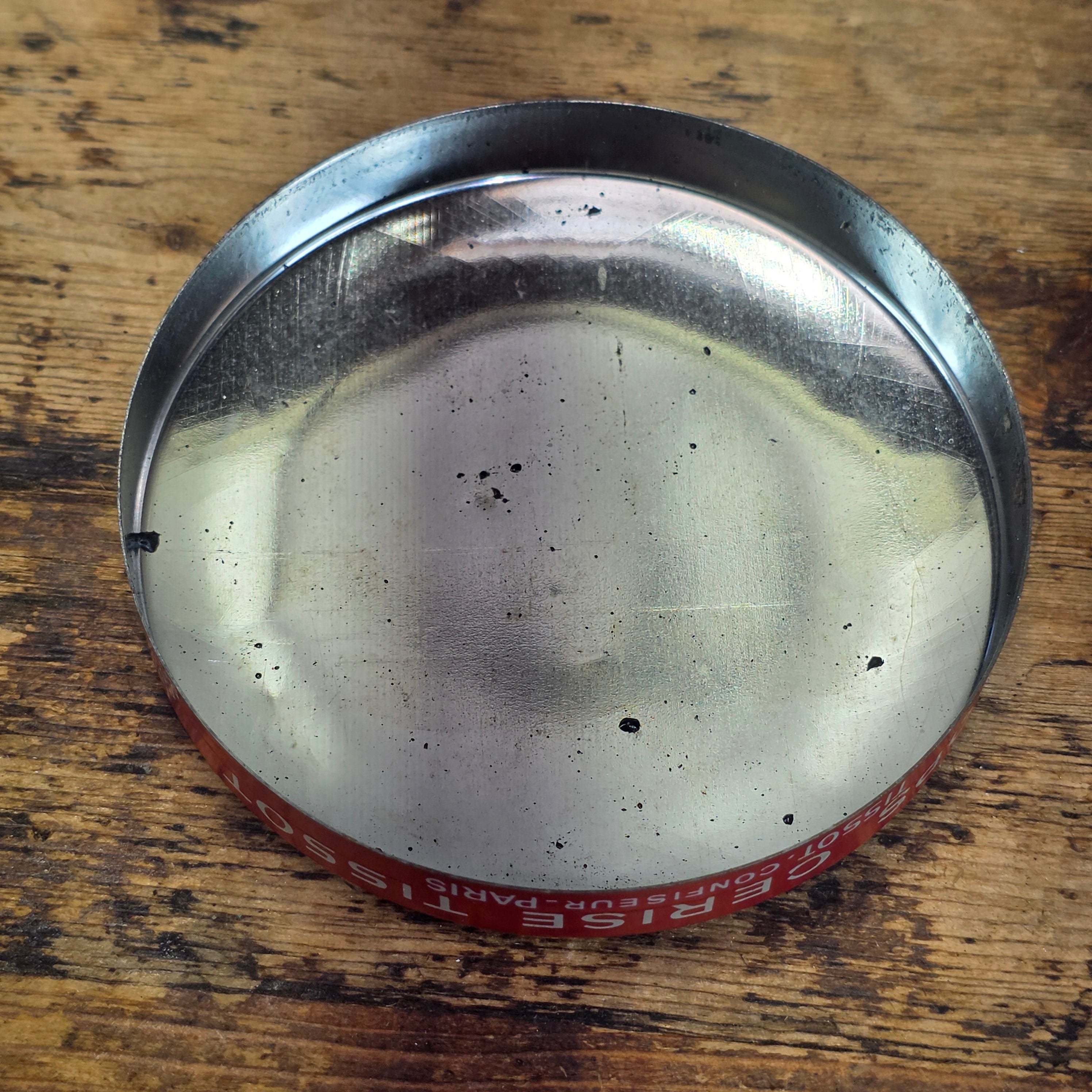 Vintage Tissot Sour Cherry Candy Tin Empty Metal France Cresca NY Drops Paris