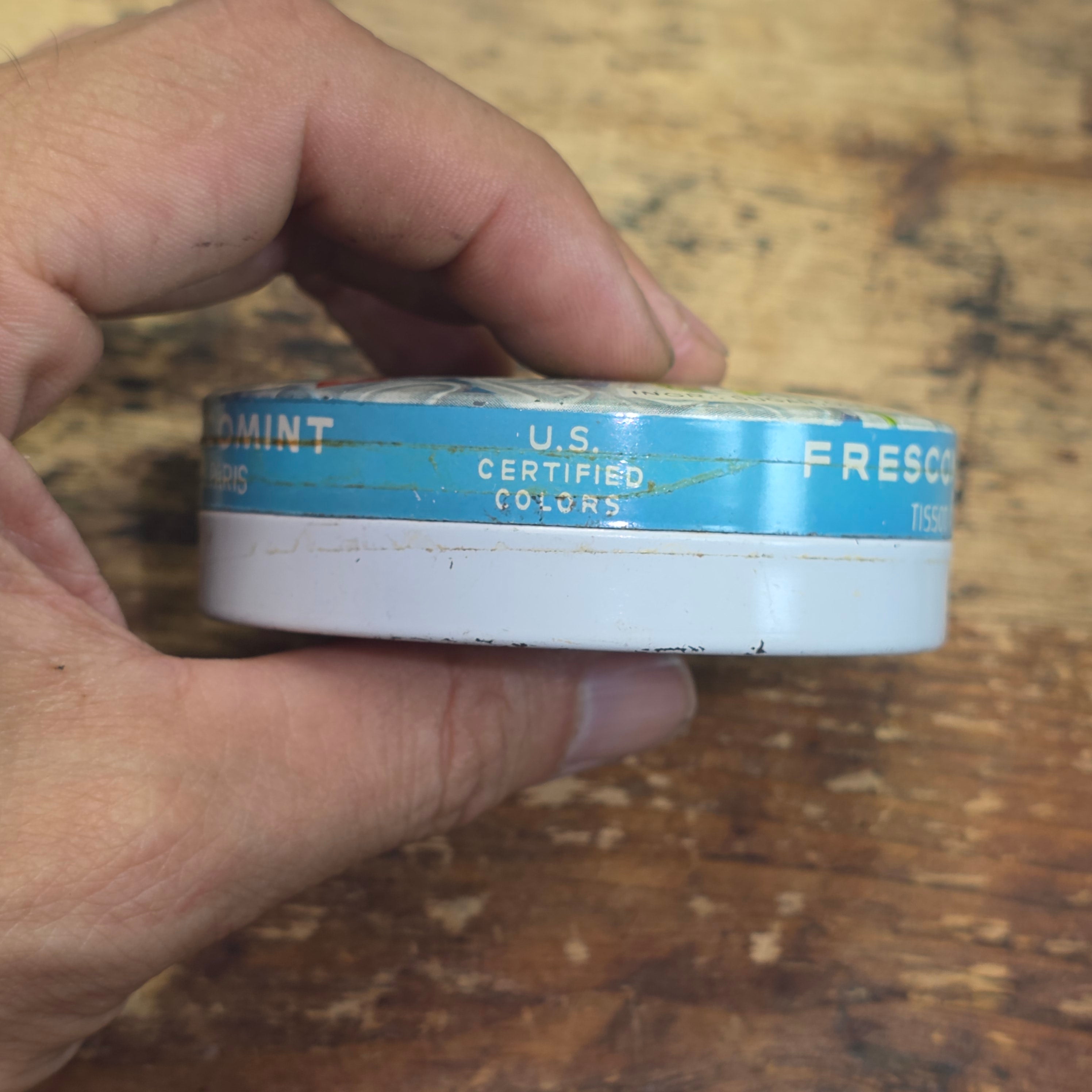 Vintage Tissot Frescomint Candy Tin Empty Metal France Cresca NY Mint Drops