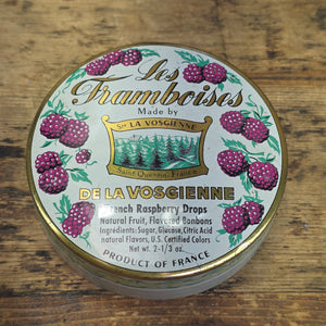 Vintage La Vosgienne French Raspberry Candy Tin Empty Metal France