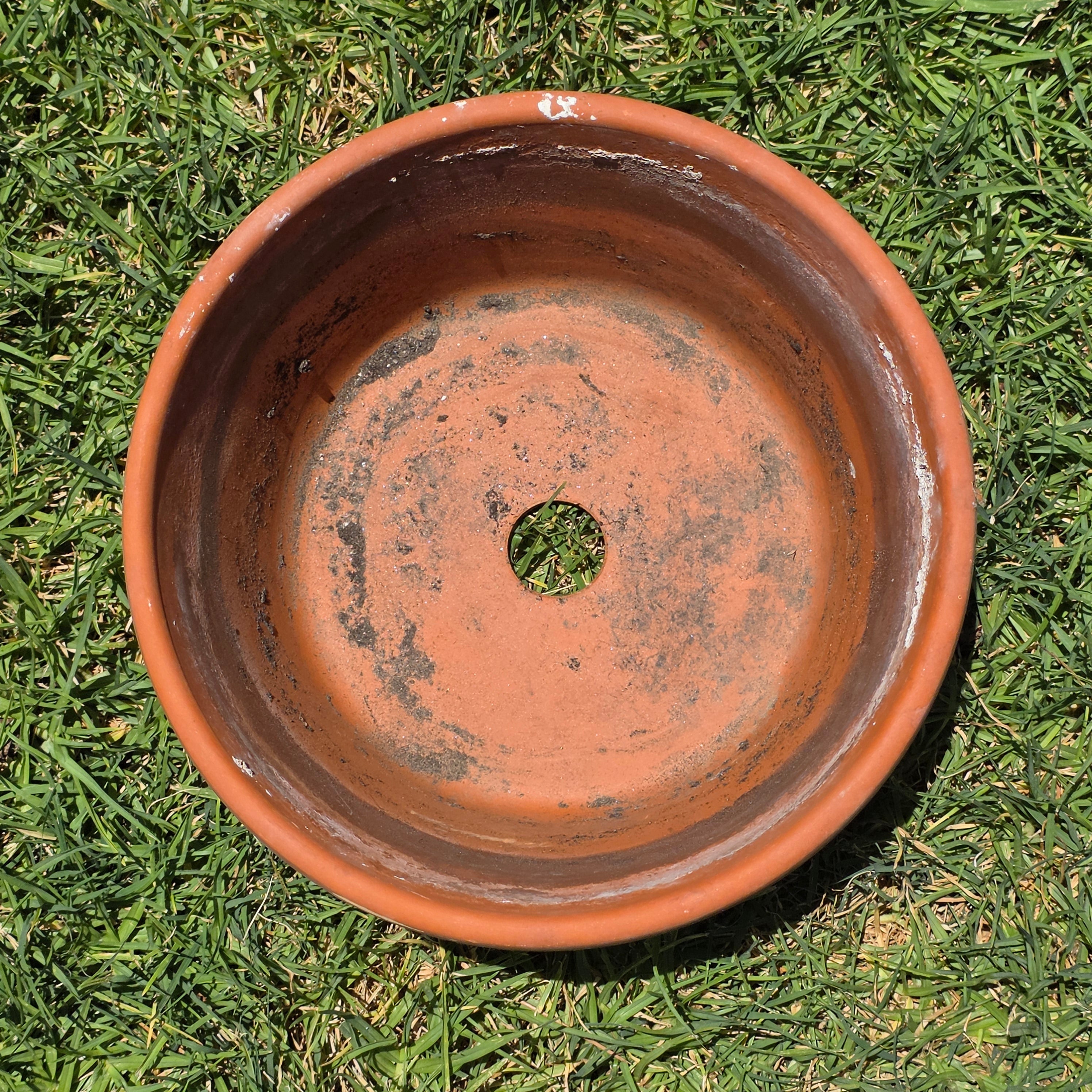 Vintage Vaserie Trevigiane Terracotta Planter Pot Rolled Rim Italy 10.5" Rustic