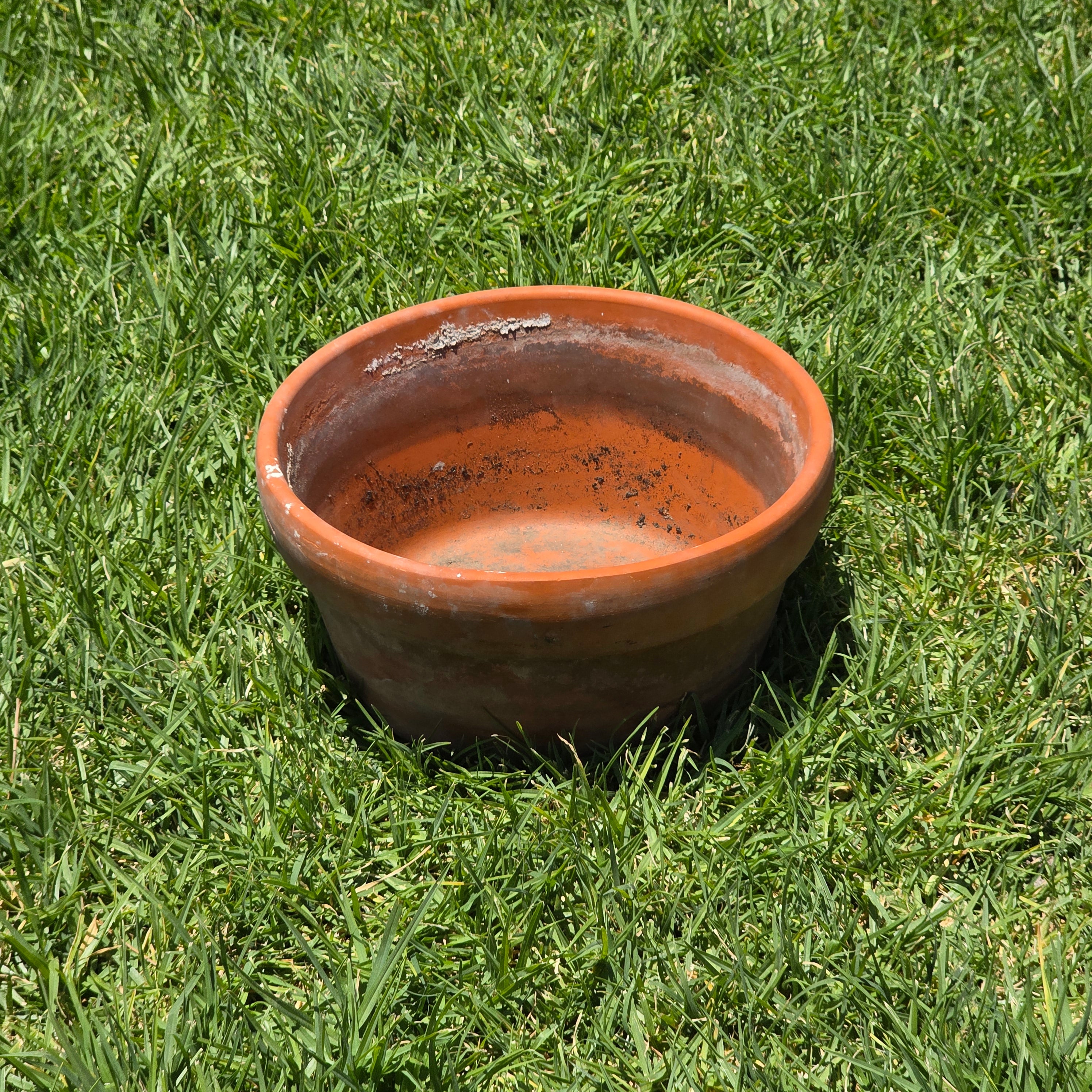 Vintage Vaserie Trevigiane Terracotta Planter Pot Rolled Rim Italy 10.5" Rustic