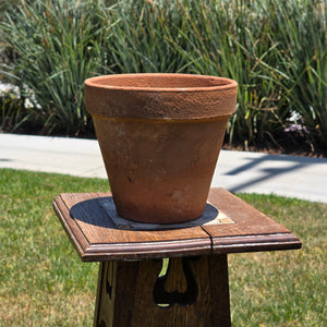 Vintage Vaserie Trevigiane Terracotta Planter Pot Rolled Rim Italy 10.5" Rustic