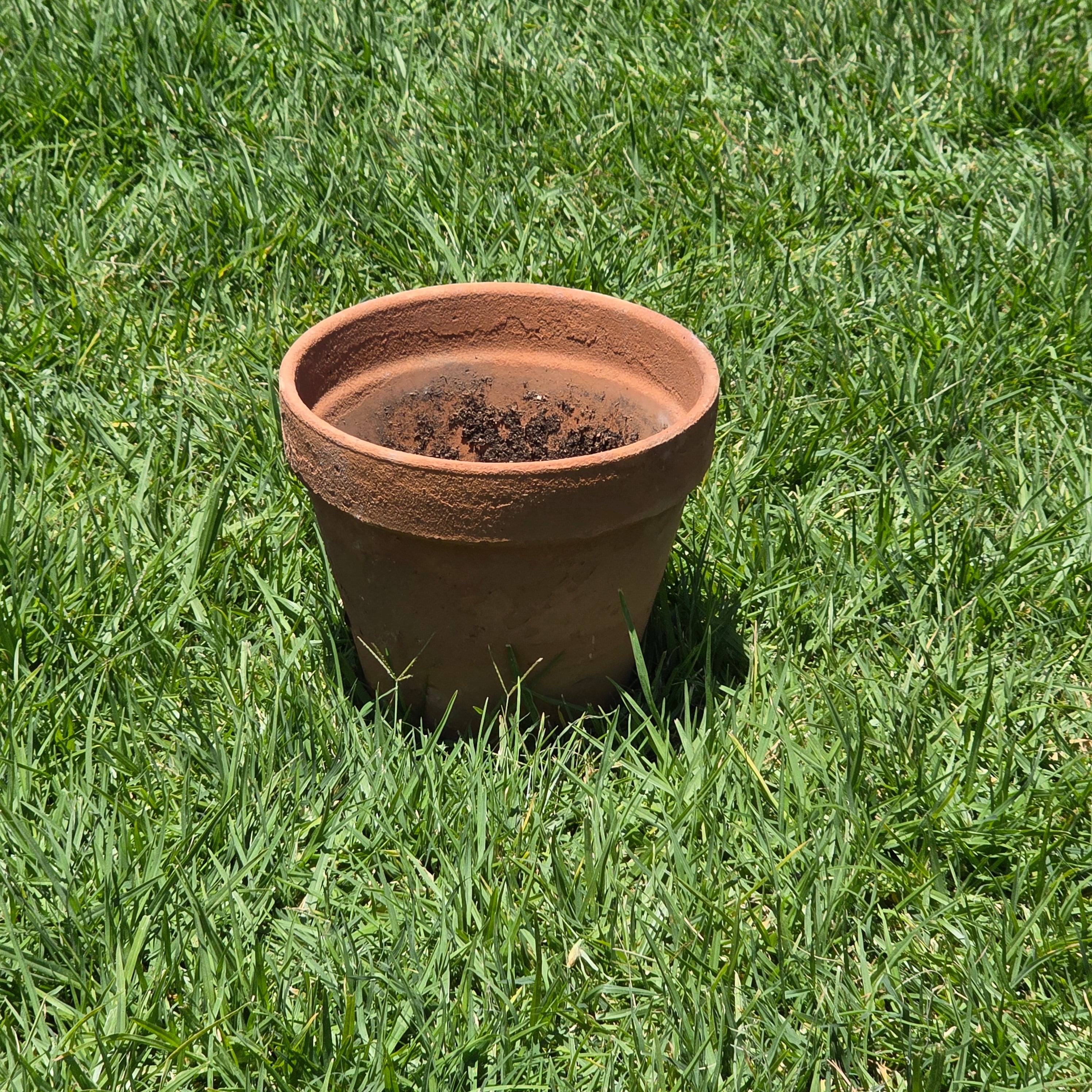 Vintage Vaserie Trevigiane Terracotta Planter Pot Rolled Rim Italy 10.5" Rustic