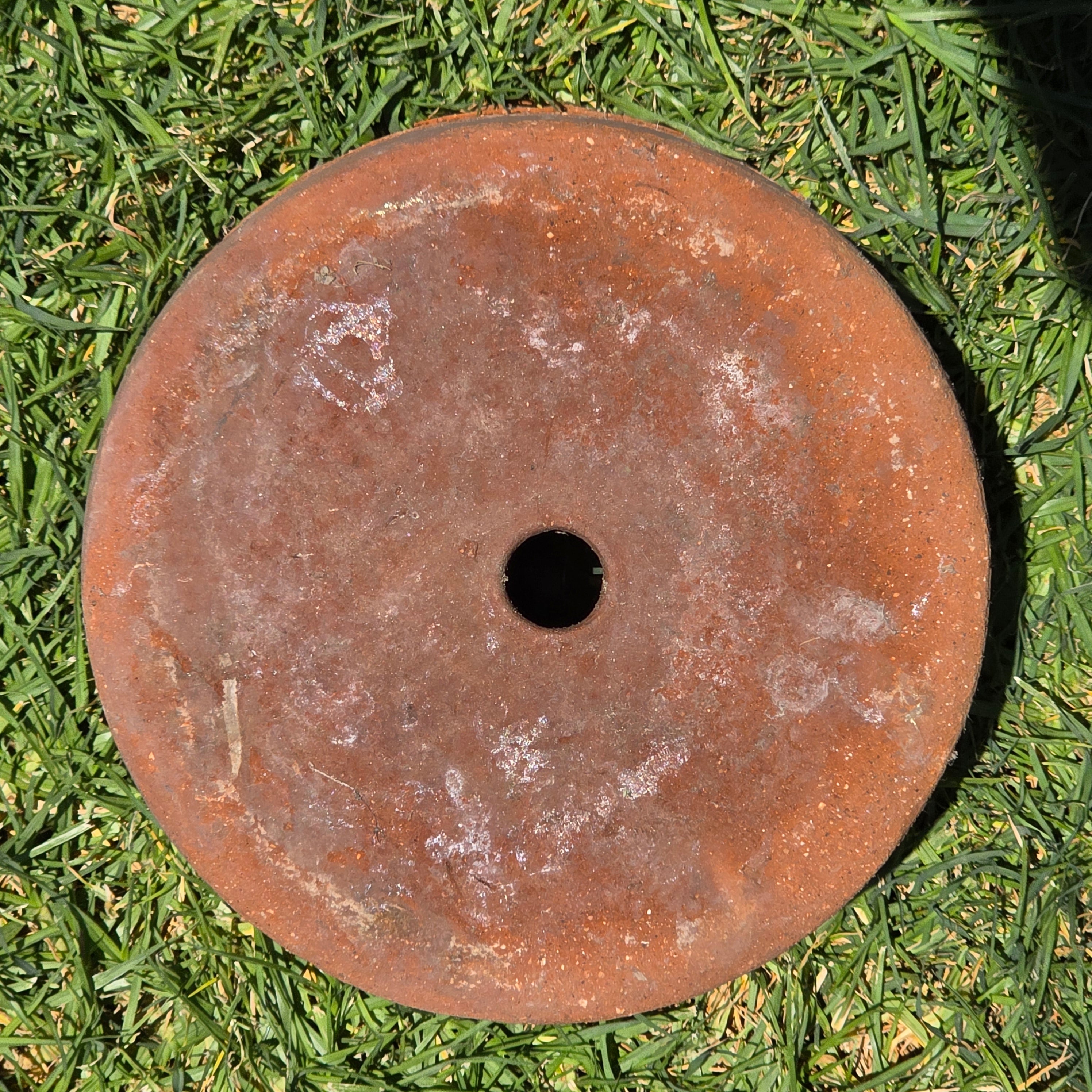 Vintage Mexican Terracotta Clay Planter Pot Rustic Weathered Brown Garden 10"