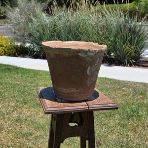 Vintage Italian Terracotta Clay Planter Pot Weathered Rustic Brown Garden
