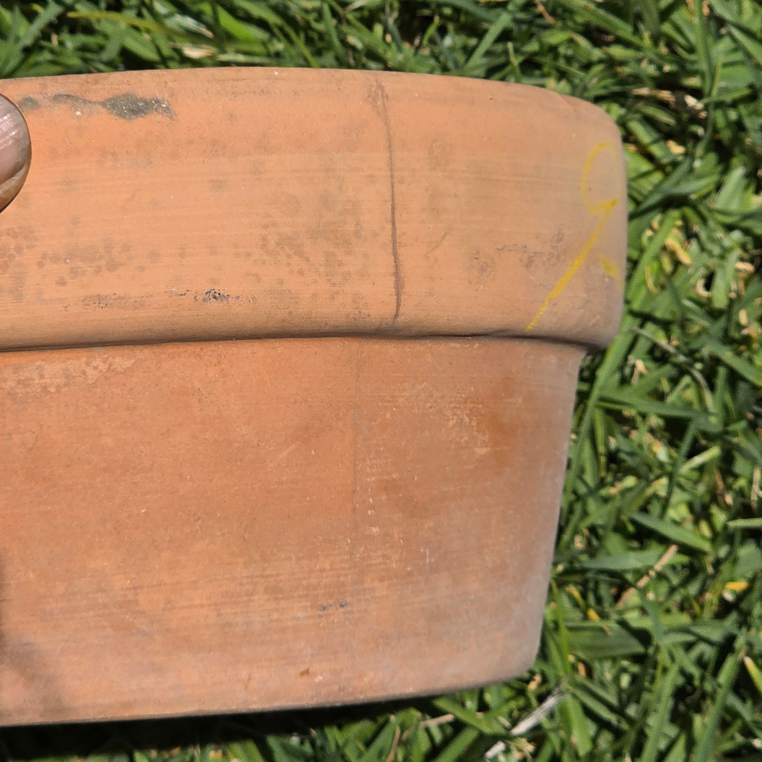 Vintage Terracotta Clay Planter Pot Shallow Bulb Pan Rustic Succulent 8"