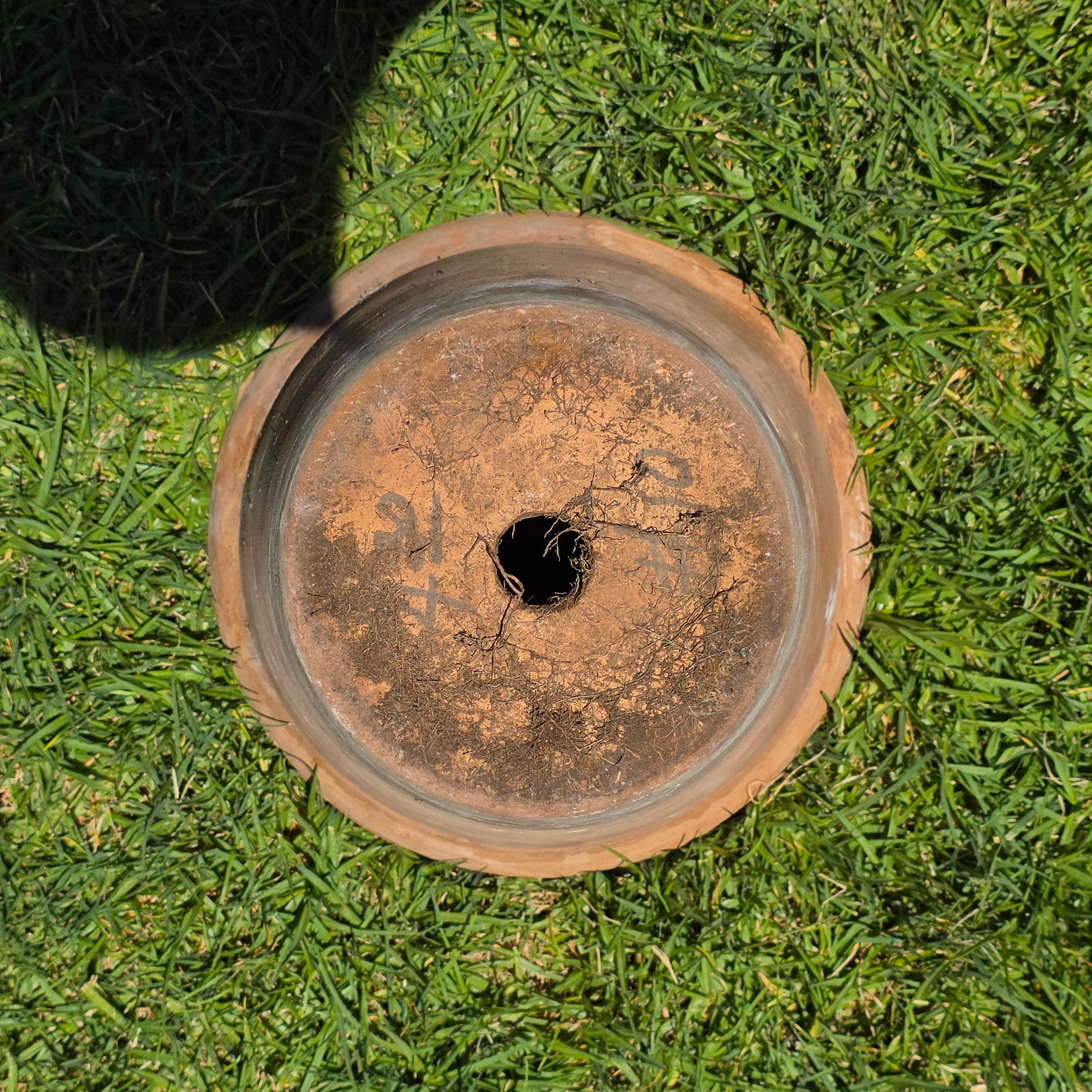 Vintage Large Terracotta Clay Planter Pot Weathered Rustic Shabby Chic Garden