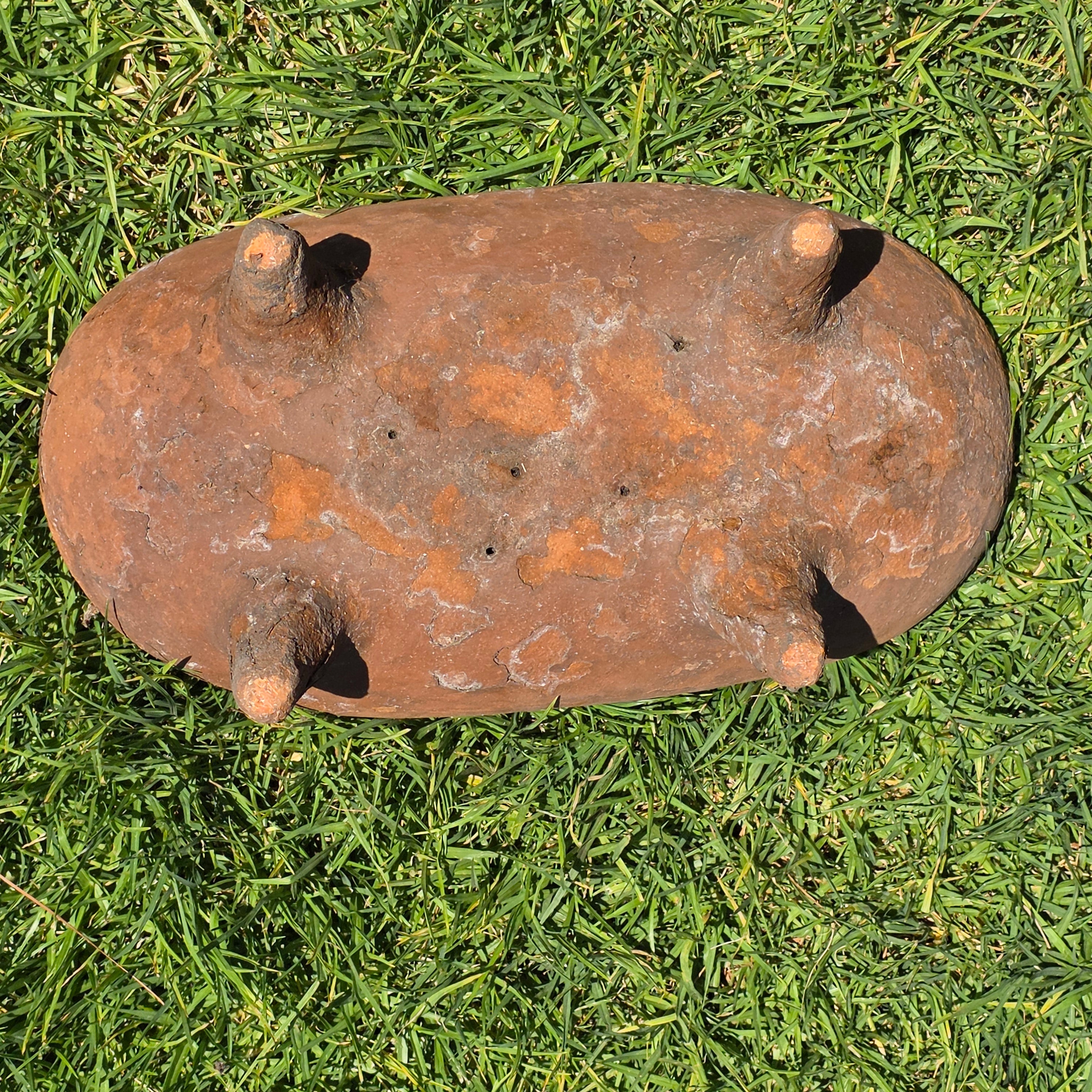 Vintage Rustic Footed Planter Oval Trough Terracotta Clay Succulent Pot 16.5"