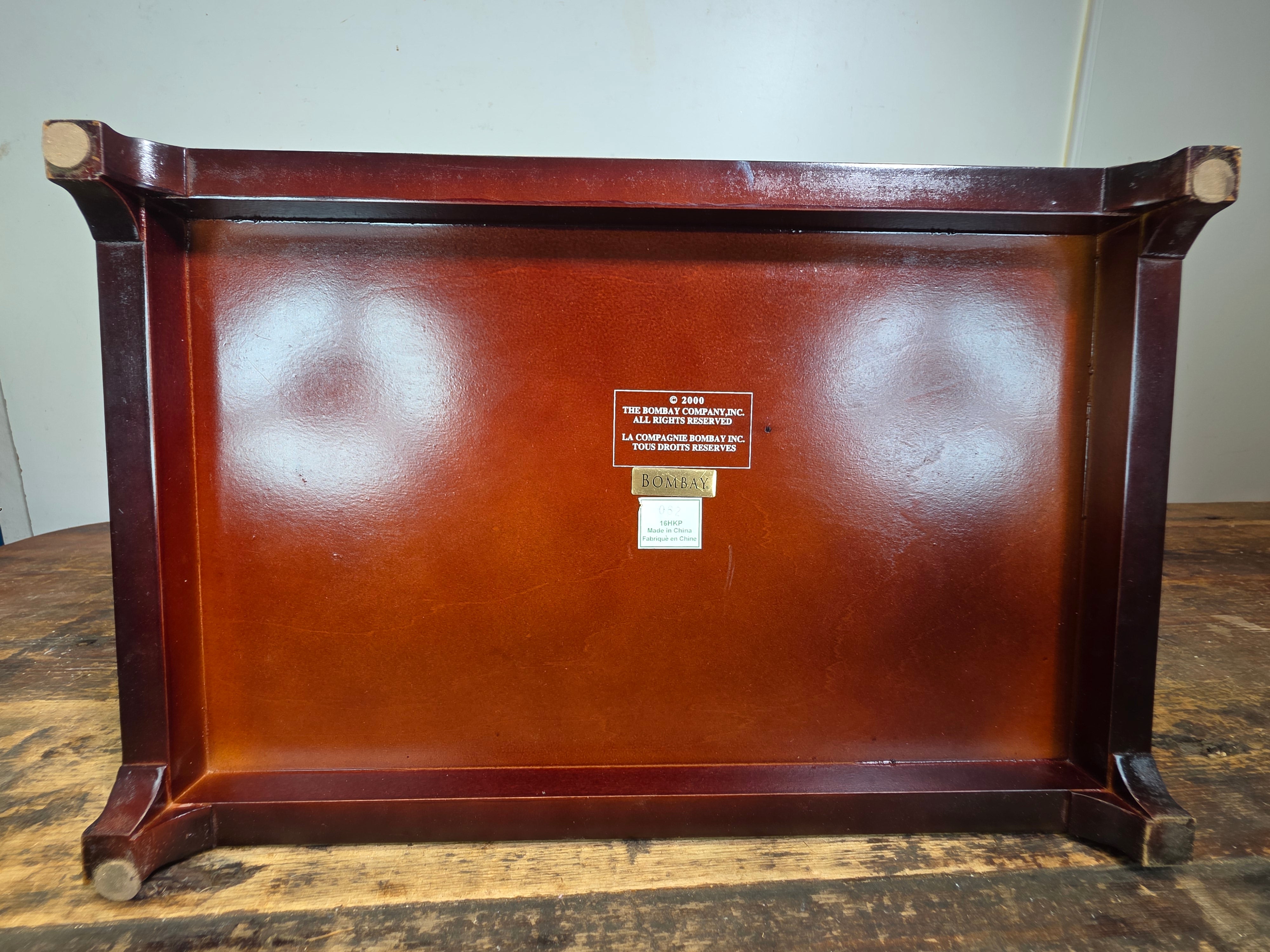 Vintage Bombay Company Mahogany 3-Tier Stackable Desk Organizer Watch Valet Box