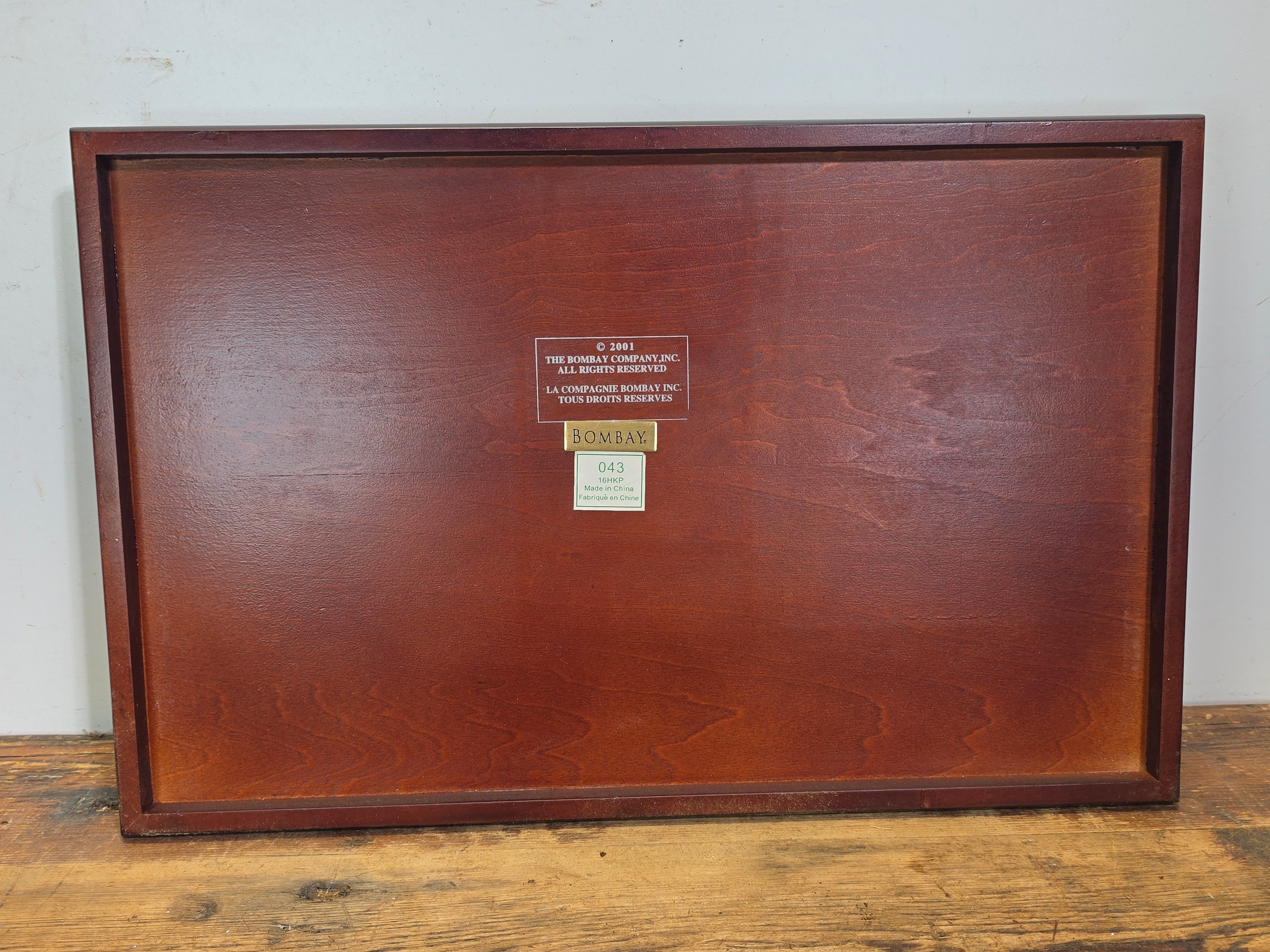 Vintage Bombay Company Mahogany 3-Tier Stackable Desk Organizer Watch Valet Box