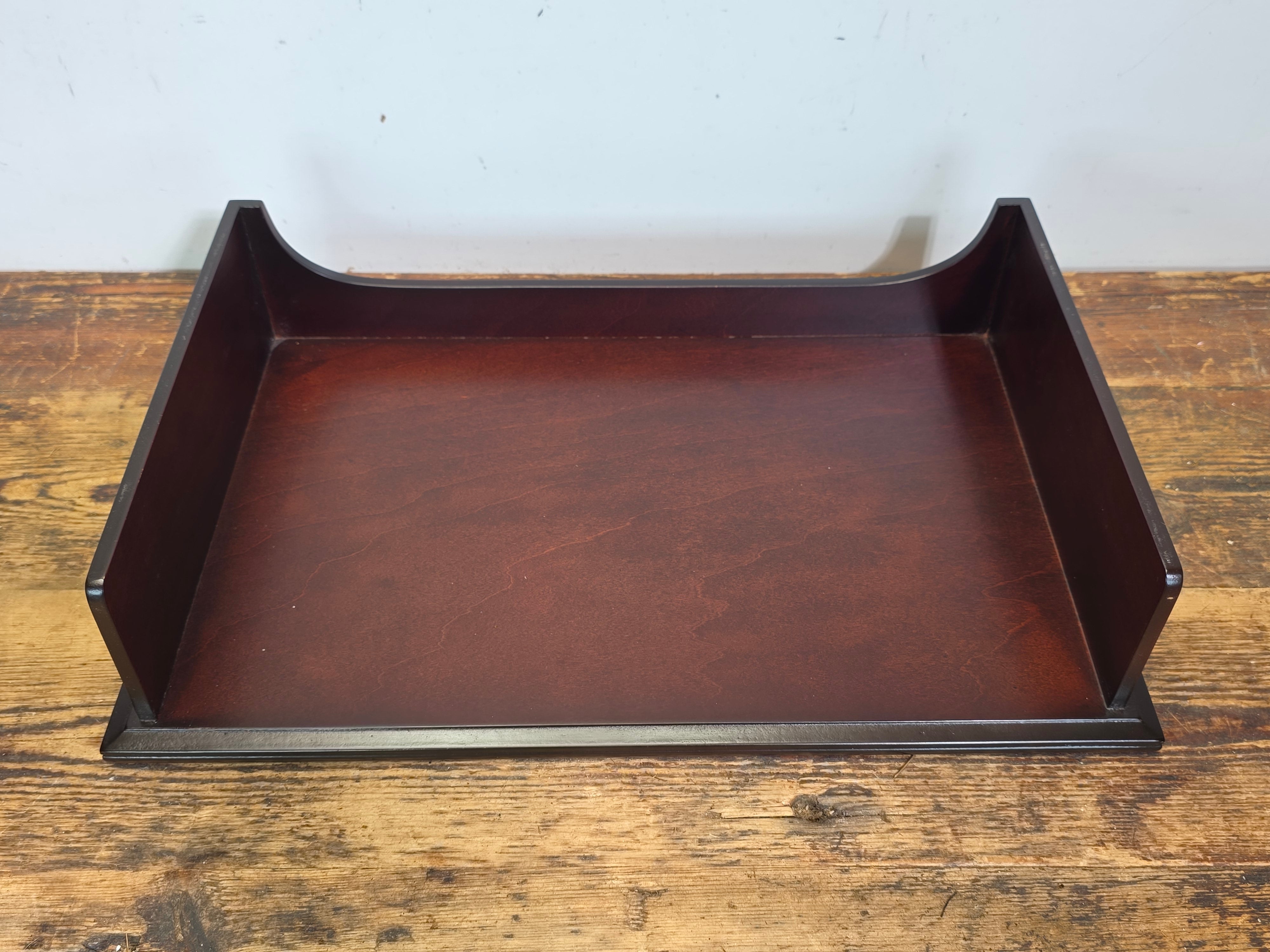 Vintage Bombay Company Mahogany 3-Tier Stackable Desk Organizer Watch Valet Box