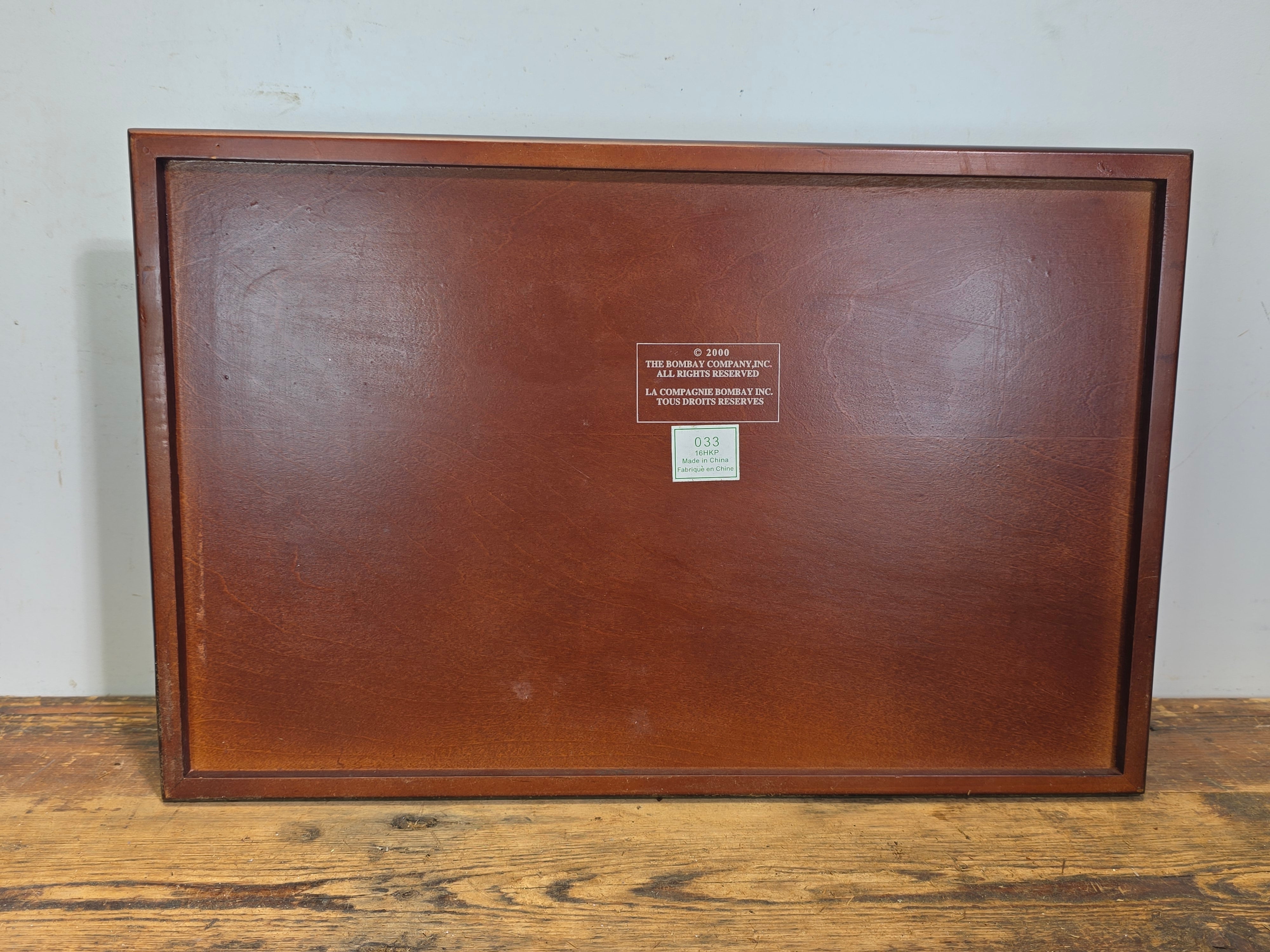 Vintage Bombay Company Mahogany 3-Tier Stackable Desk Organizer Watch Valet Box