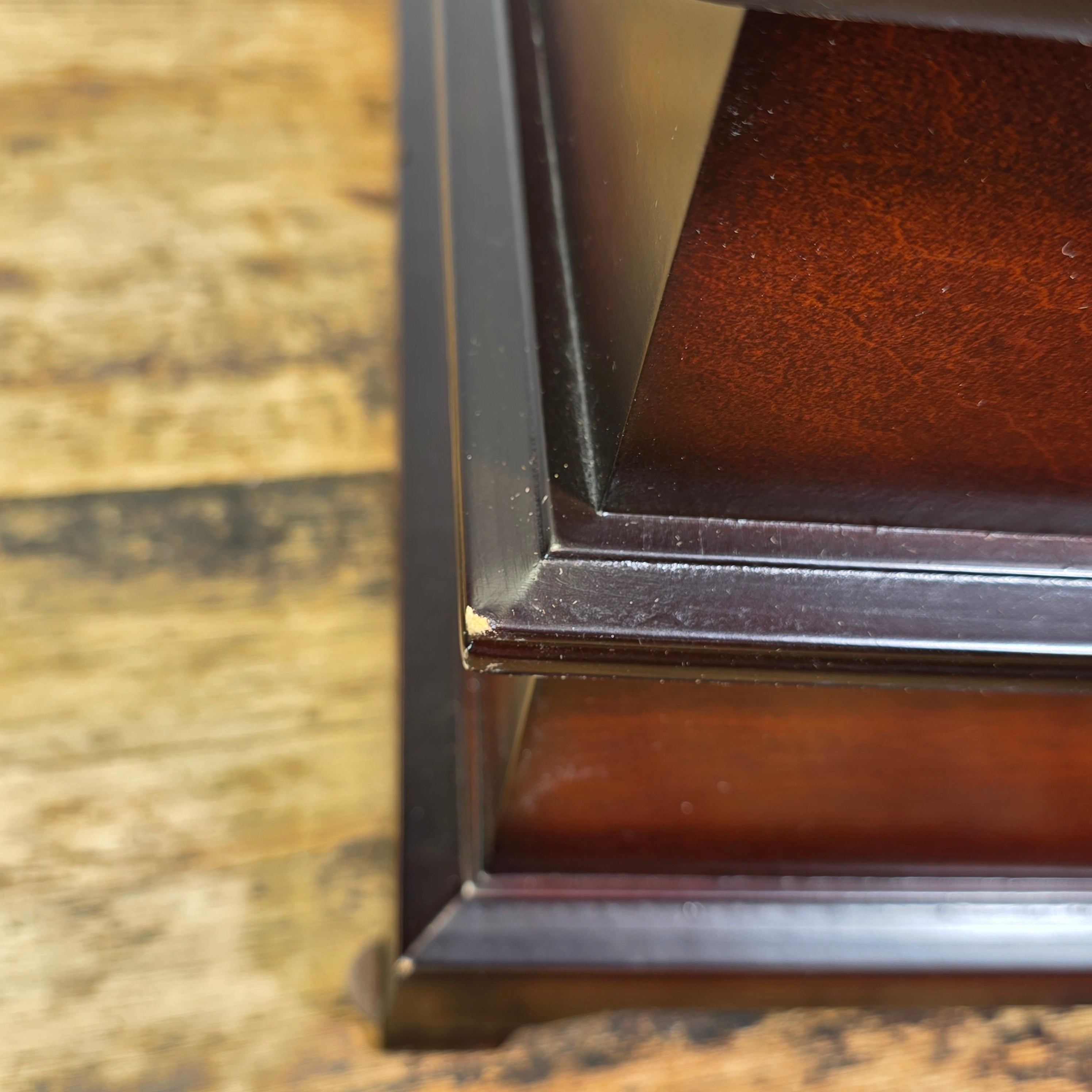 Vintage Bombay Company Mahogany 3-Tier Stackable Desk Organizer Watch Valet Box