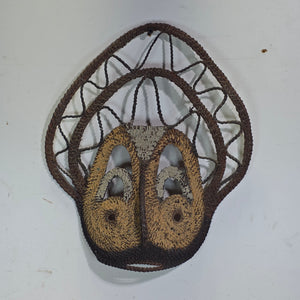 Papua New Guinea Yam Mask Abelam Baba Woven Fiber Vintage Tribal Art Sepik 14"