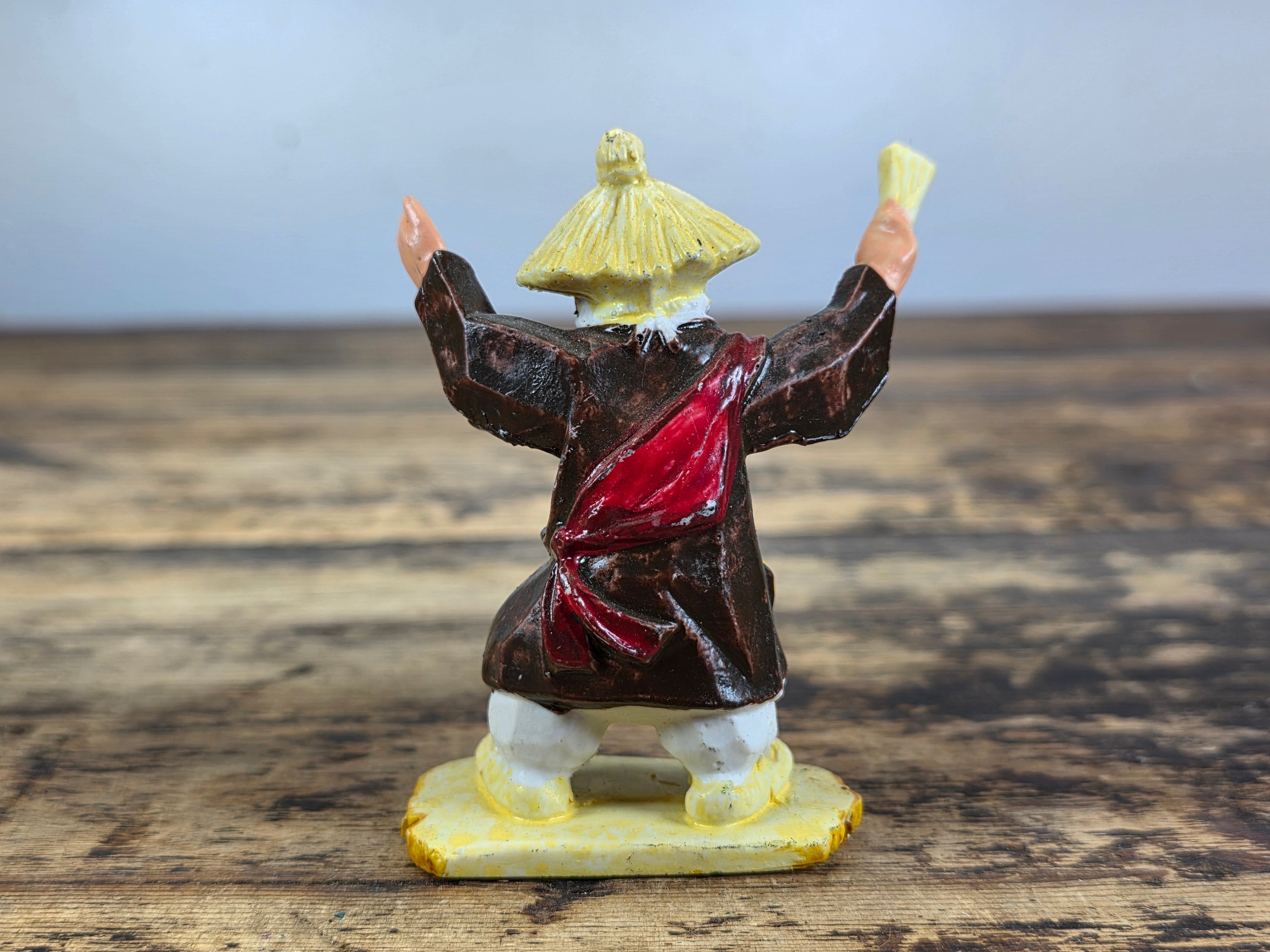 Vintage Korean Bongsan Talchum Mask Dance Figures Hand Painted Folk Art Set of 5