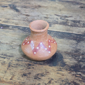 Vintage Tarahumara Pottery Olla Jar Mini Mexican Folk Art Redware Terracotta 3"