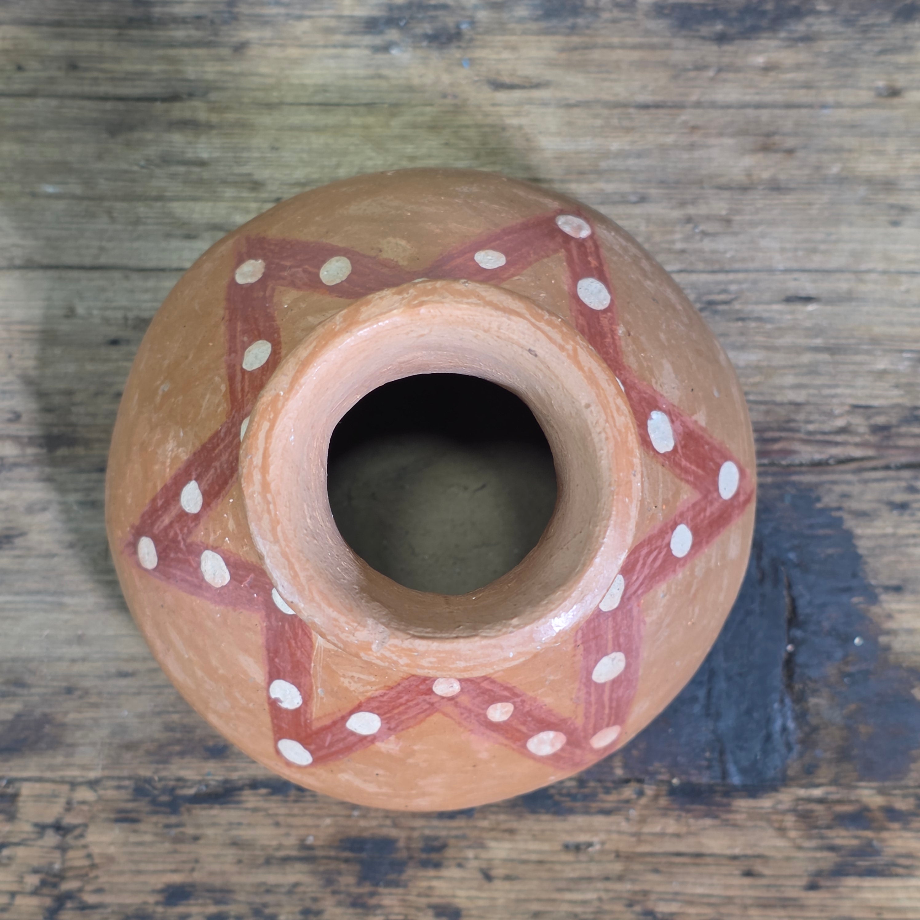 Vintage Tarahumara Pottery Olla Jar Mini Mexican Folk Art Redware Terracotta 3"