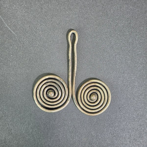 Antique Batak Padung Padung Silver Earring Sumatra Indonesia Tribal Spiral